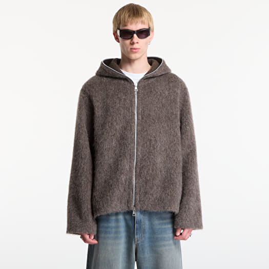 Sudadera OUR LEGACY Full Zip Hood Mole Grey Hairy Wool
