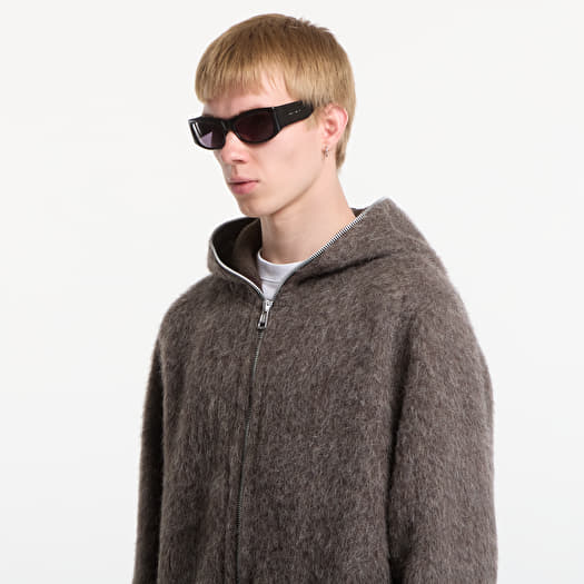 OUR LEGACY Full Zip Hood Mole Grey Hairy Wool | Footshop