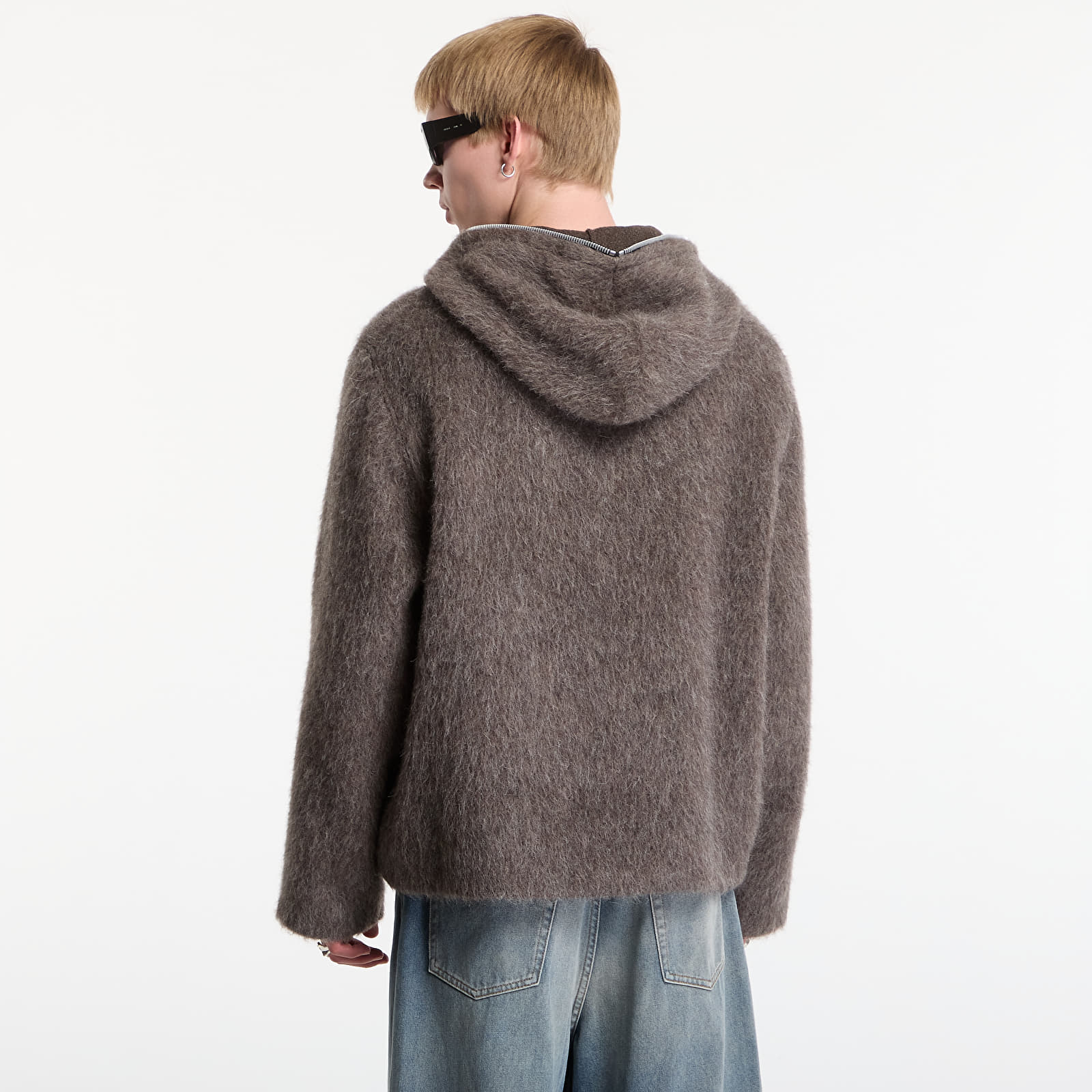 Puloverji   OUR LEGACY Full Zip Hood Mole Grey Hairy Wool