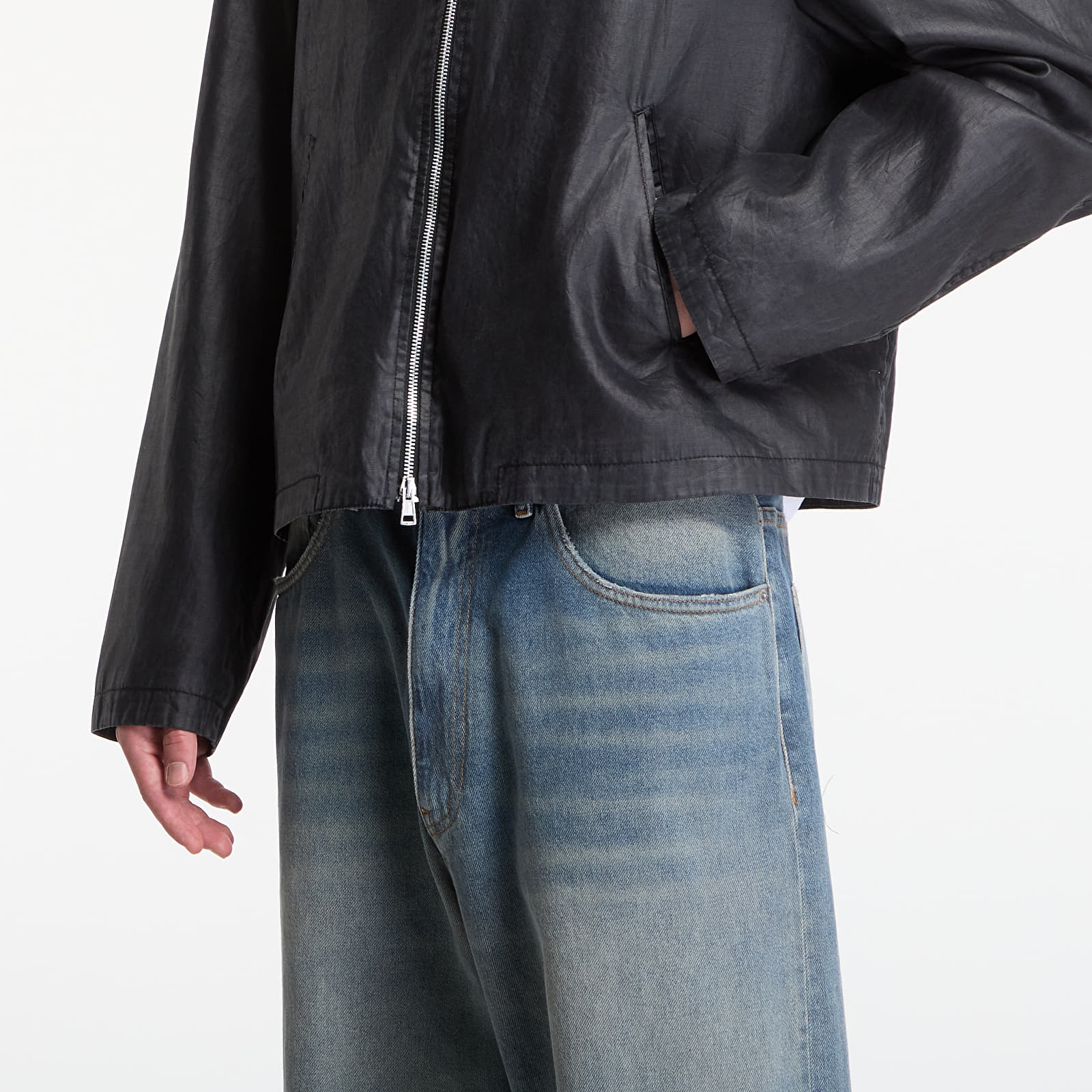Куртки OUR LEGACY Mini Jacket Worker Lacquer Black Mirror Tencel