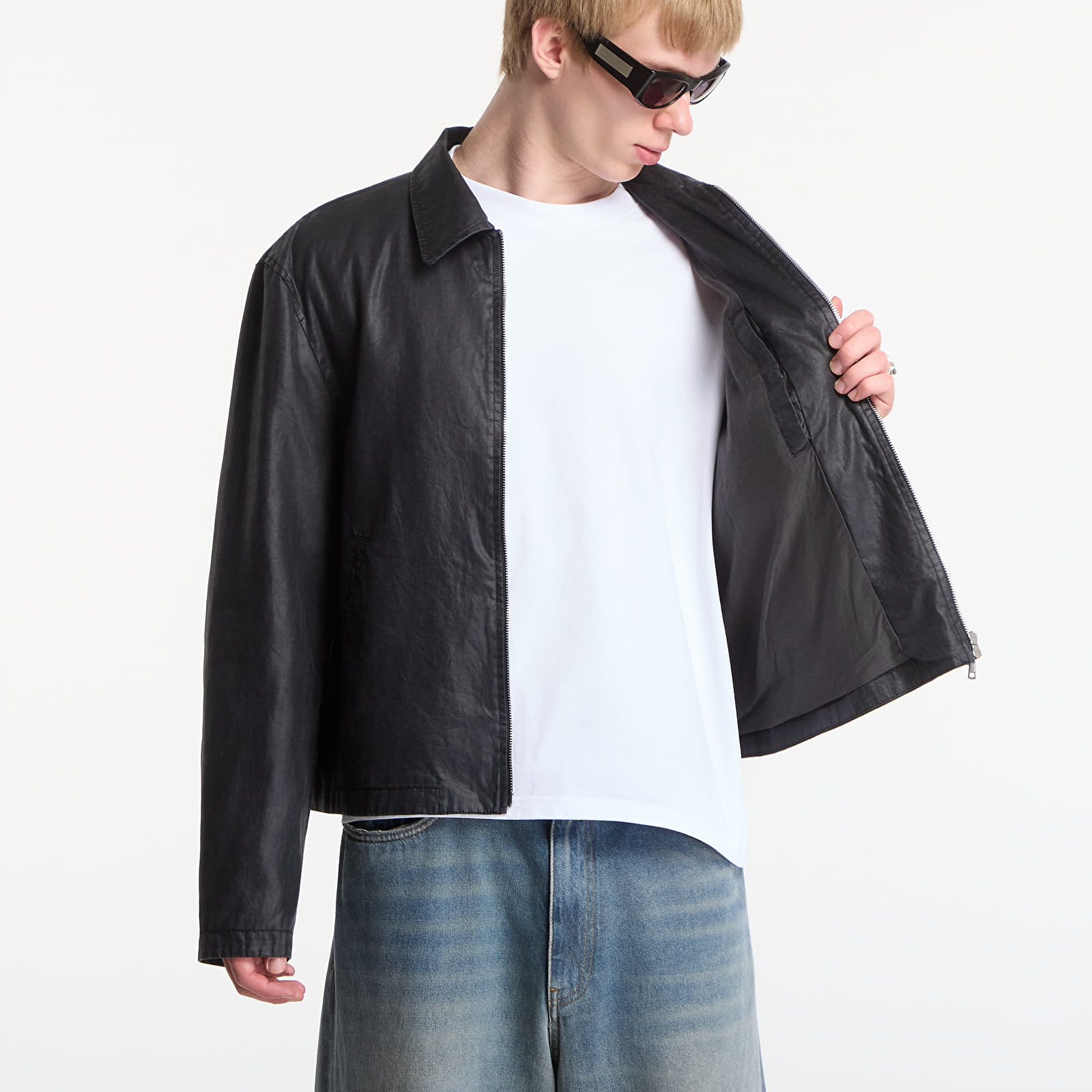 Куртки OUR LEGACY Mini Jacket Worker Lacquer Black Mirror Tencel