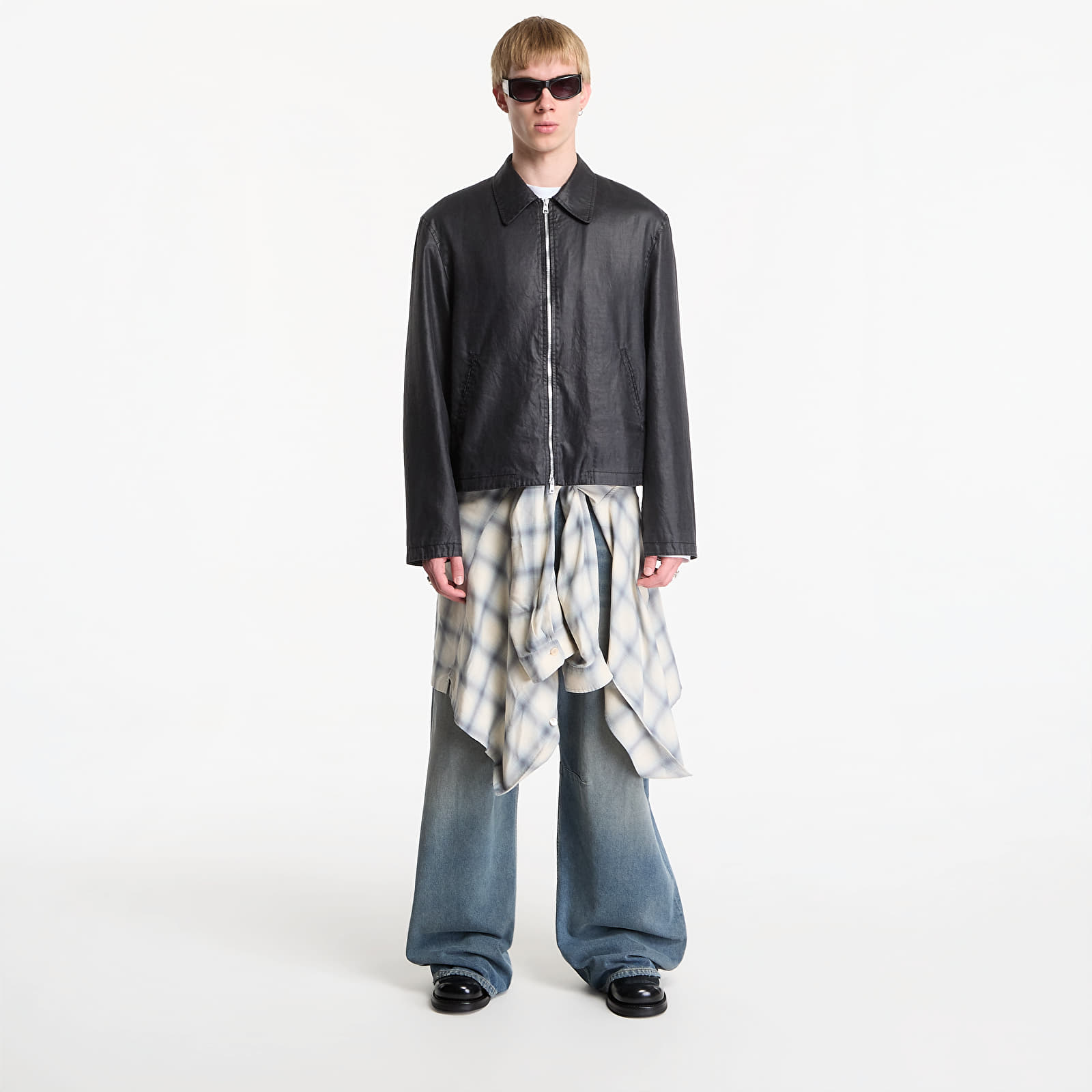 Куртки OUR LEGACY Mini Jacket Worker Lacquer Black Mirror Tencel