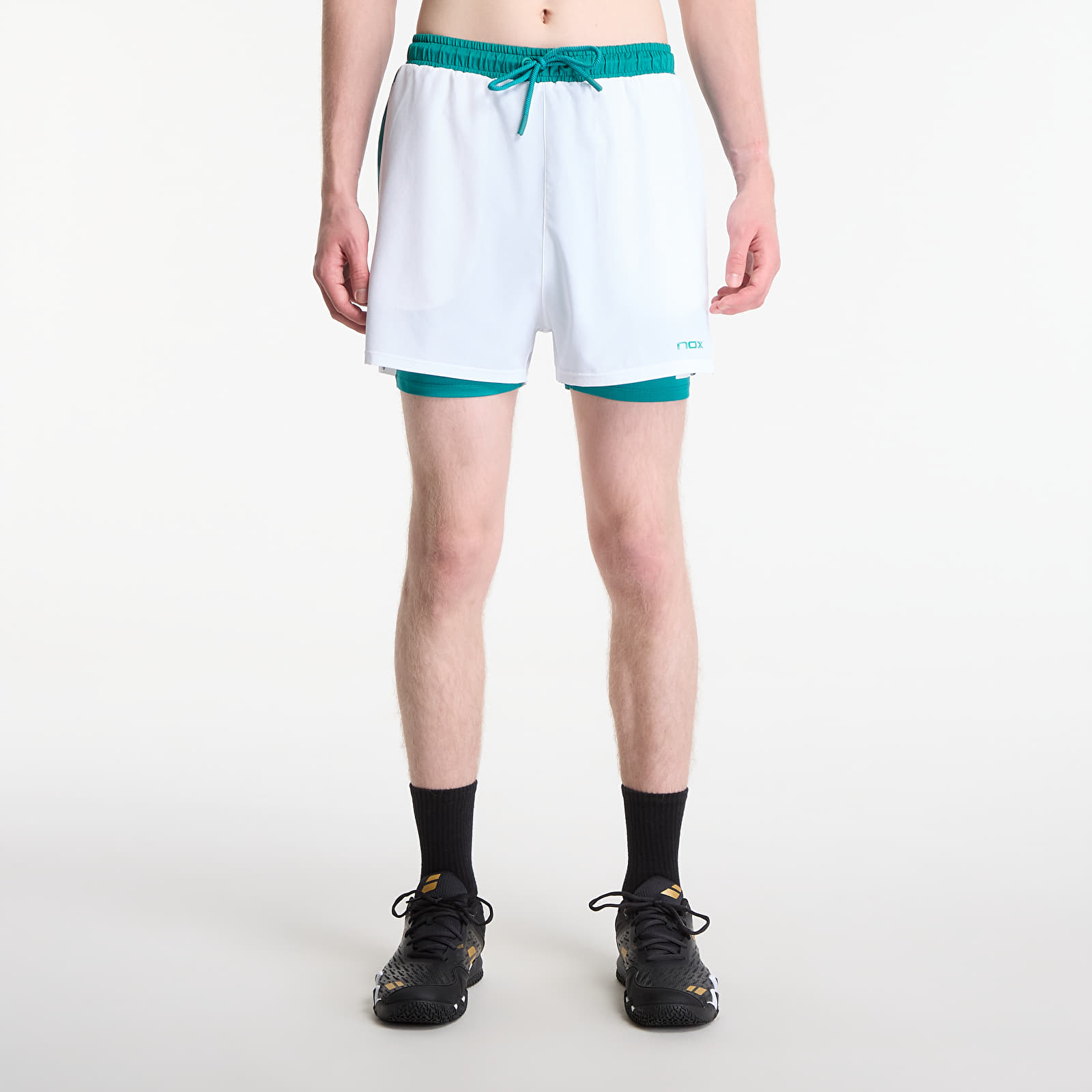Calções Nox Pro Shorts White/ Ivy Green