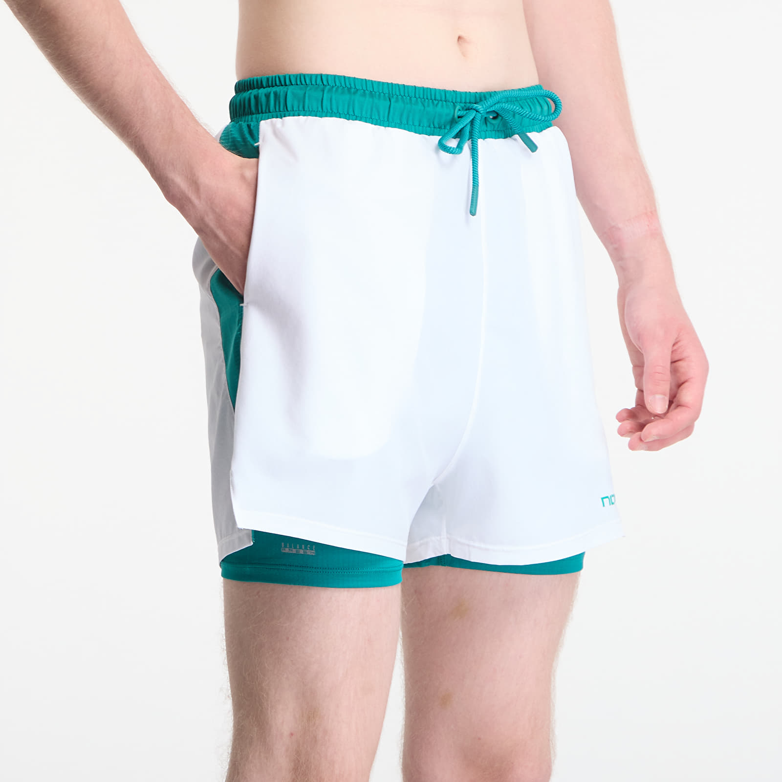 Calções Nox Pro Shorts White/ Ivy Green