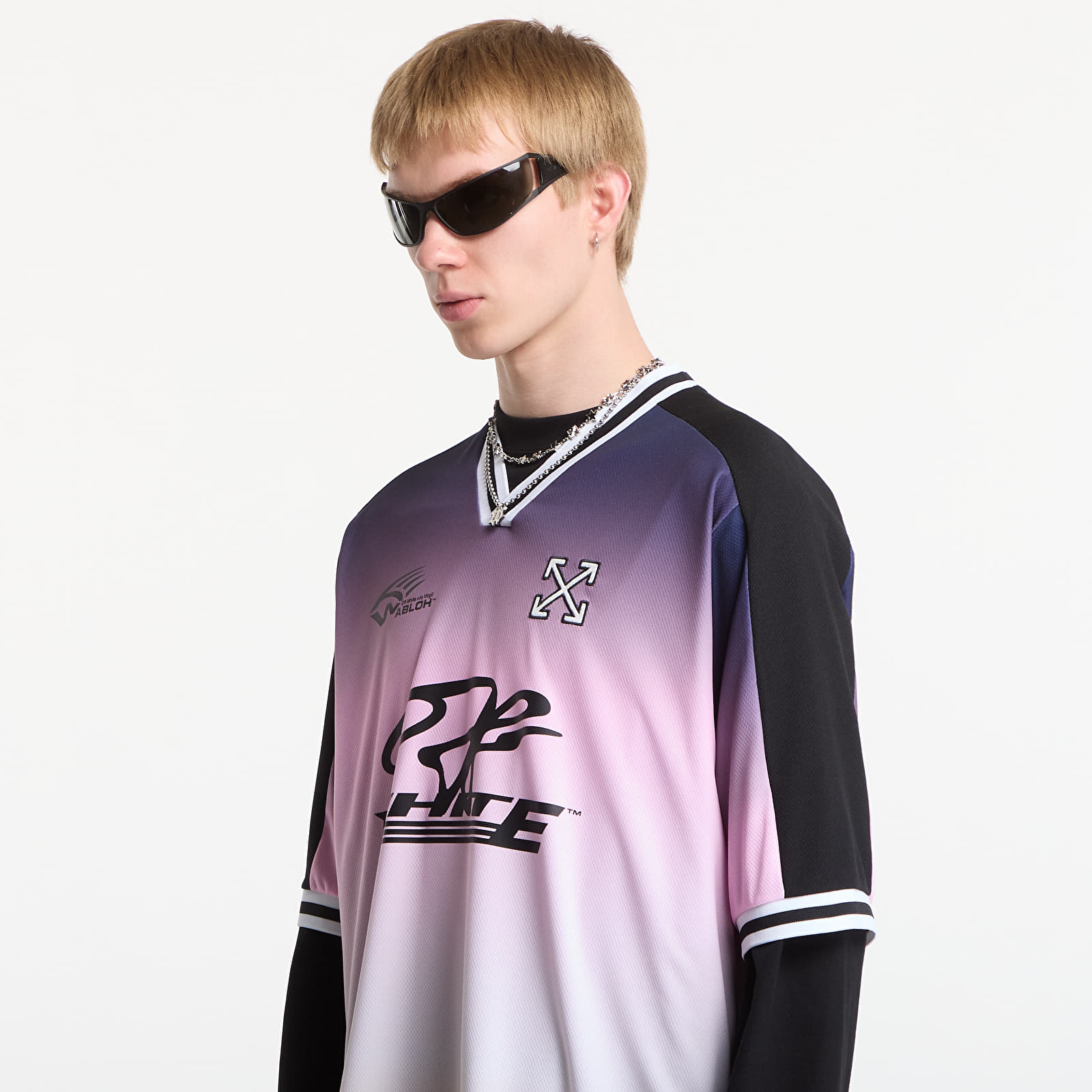 T-shirts Off-White Degradè Soccer Tee UNISEX Bellini Black