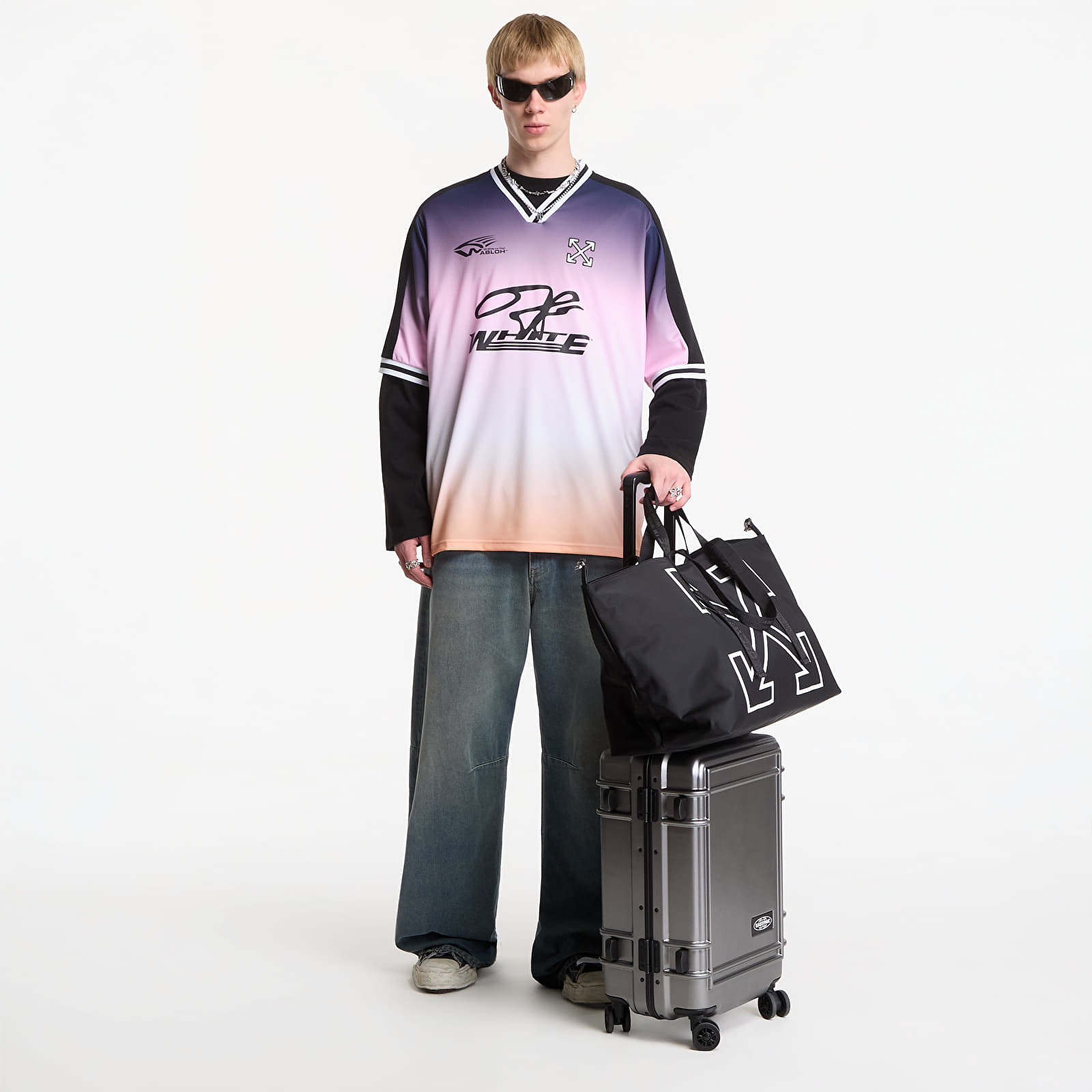T-shirts Off-White Degradè Soccer Tee UNISEX Bellini Black