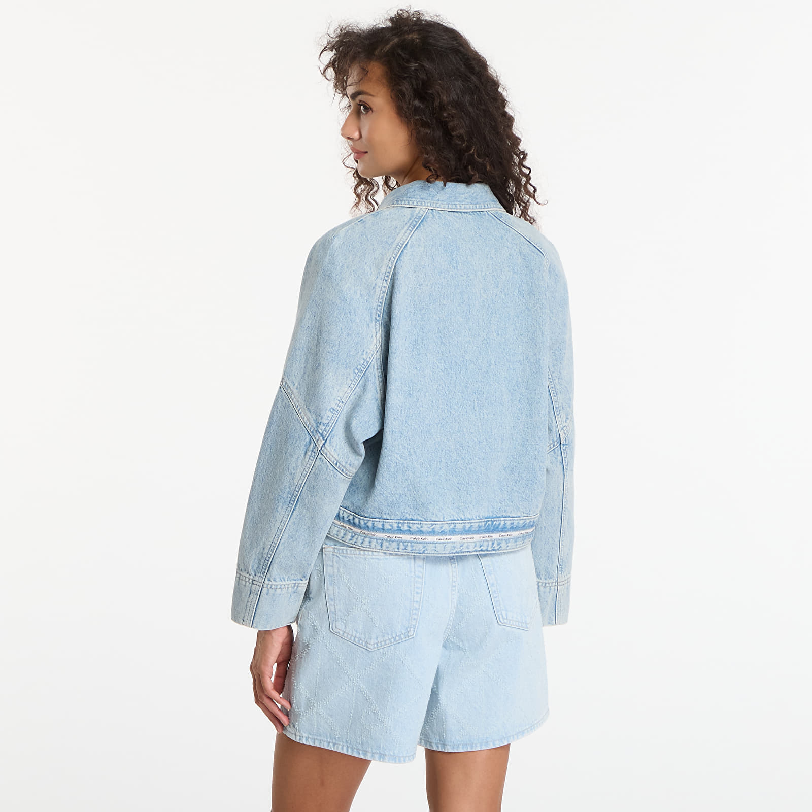 Giacche da donna Calvin Klein Jeans Branded Boxy Denim Jacket Fresh Water