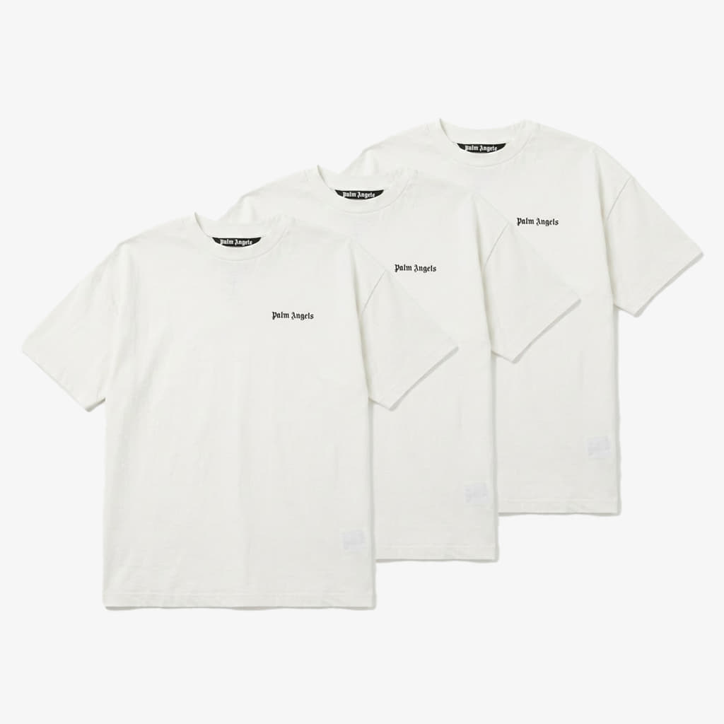 T-shirts  Palm Angels Classic Logo 3-pack Tee Off White/ Black