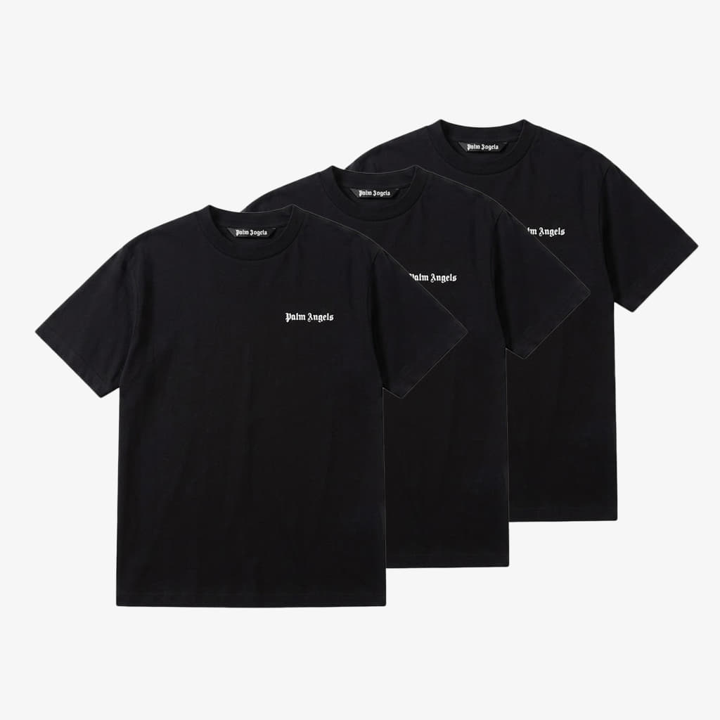   Μπλούζες Palm Angels Classic Logo 3-pack Tee Black/ Off White
