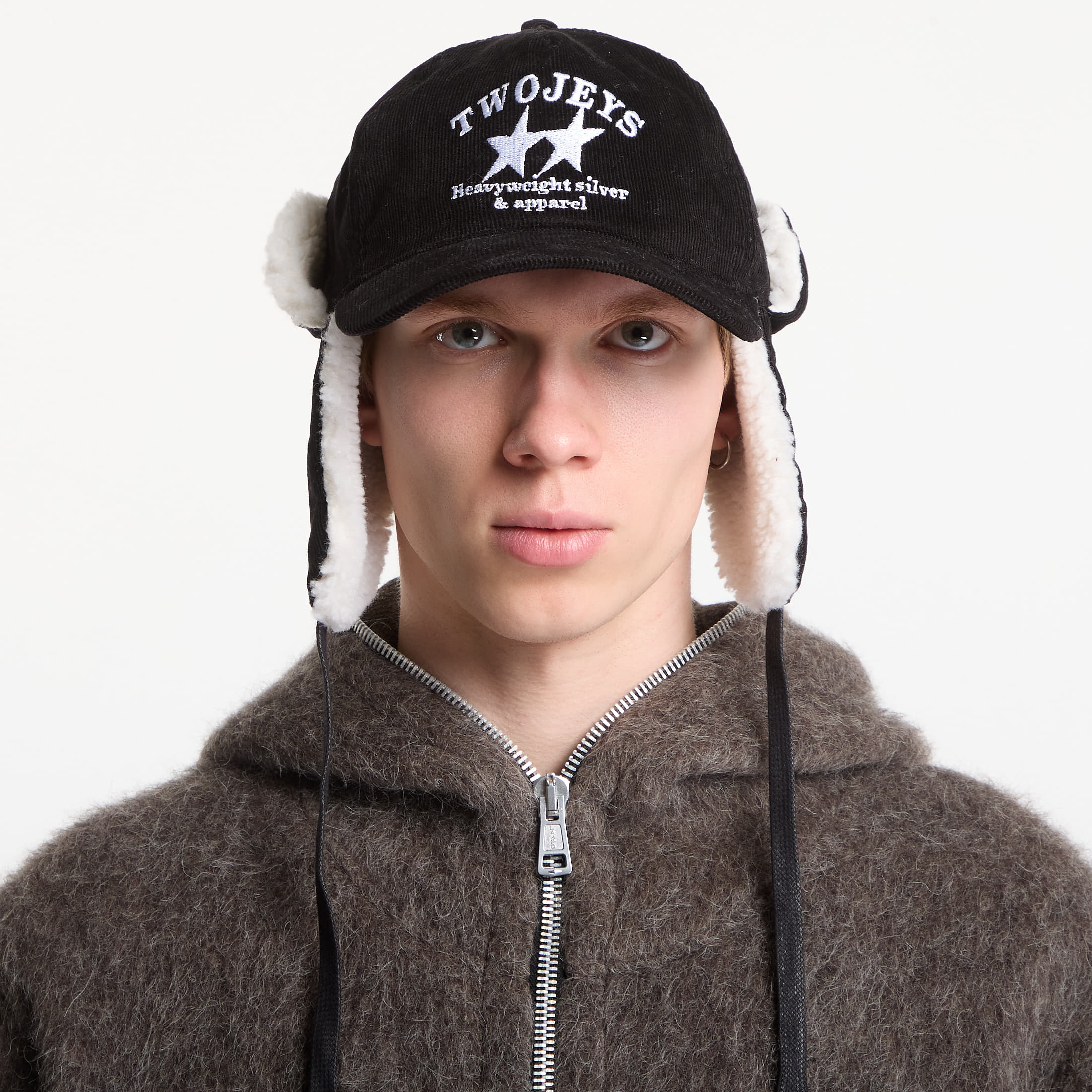 Шапка TwoJeys Heavy Silver Black Earflap Black Universal