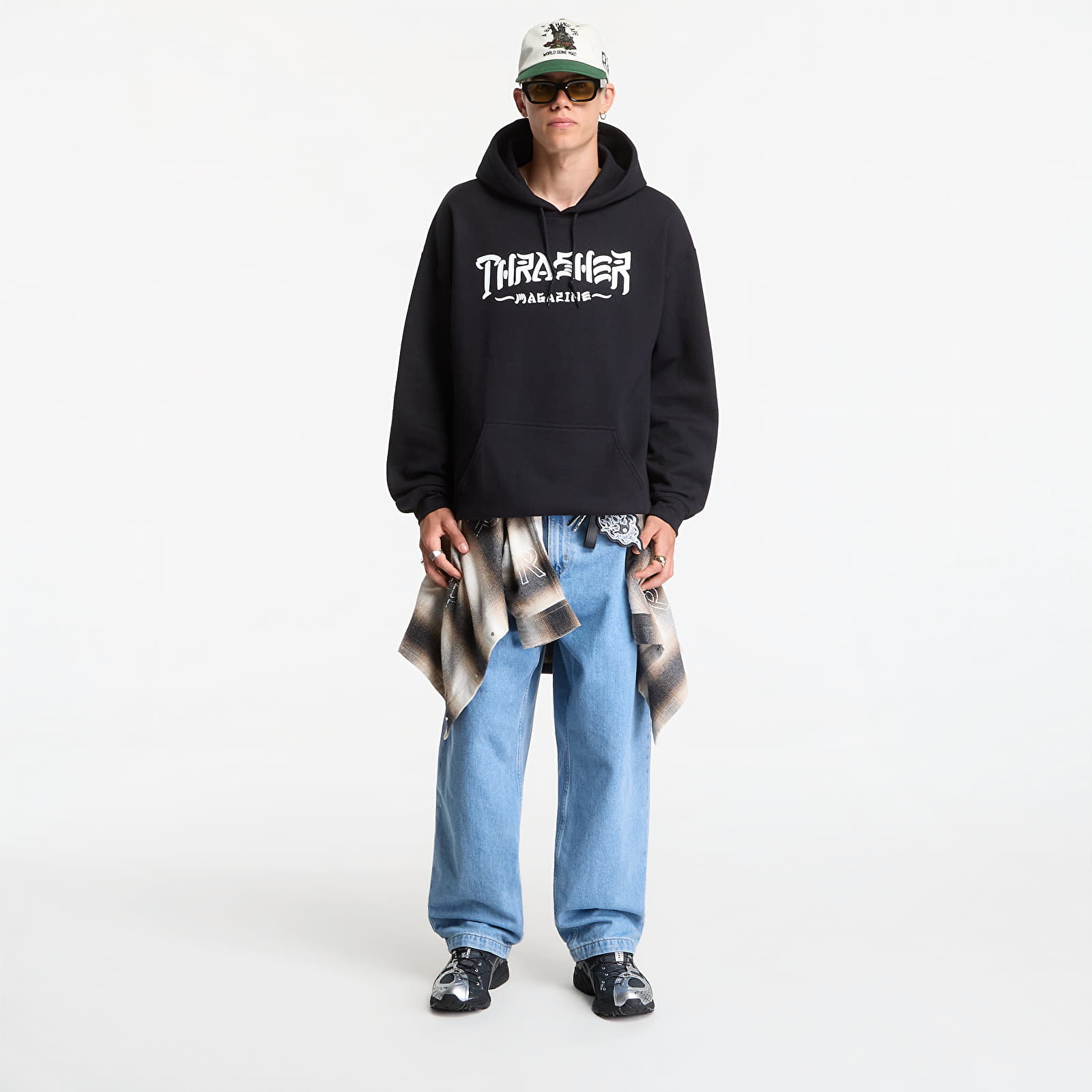 Регланы и толстовки Thrasher Thrash & Destroy Hoodie Black