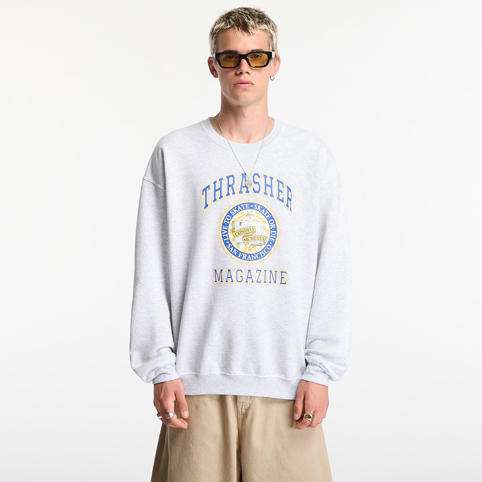 Sweatshirts Thrasher Dropout Crewneck Grey