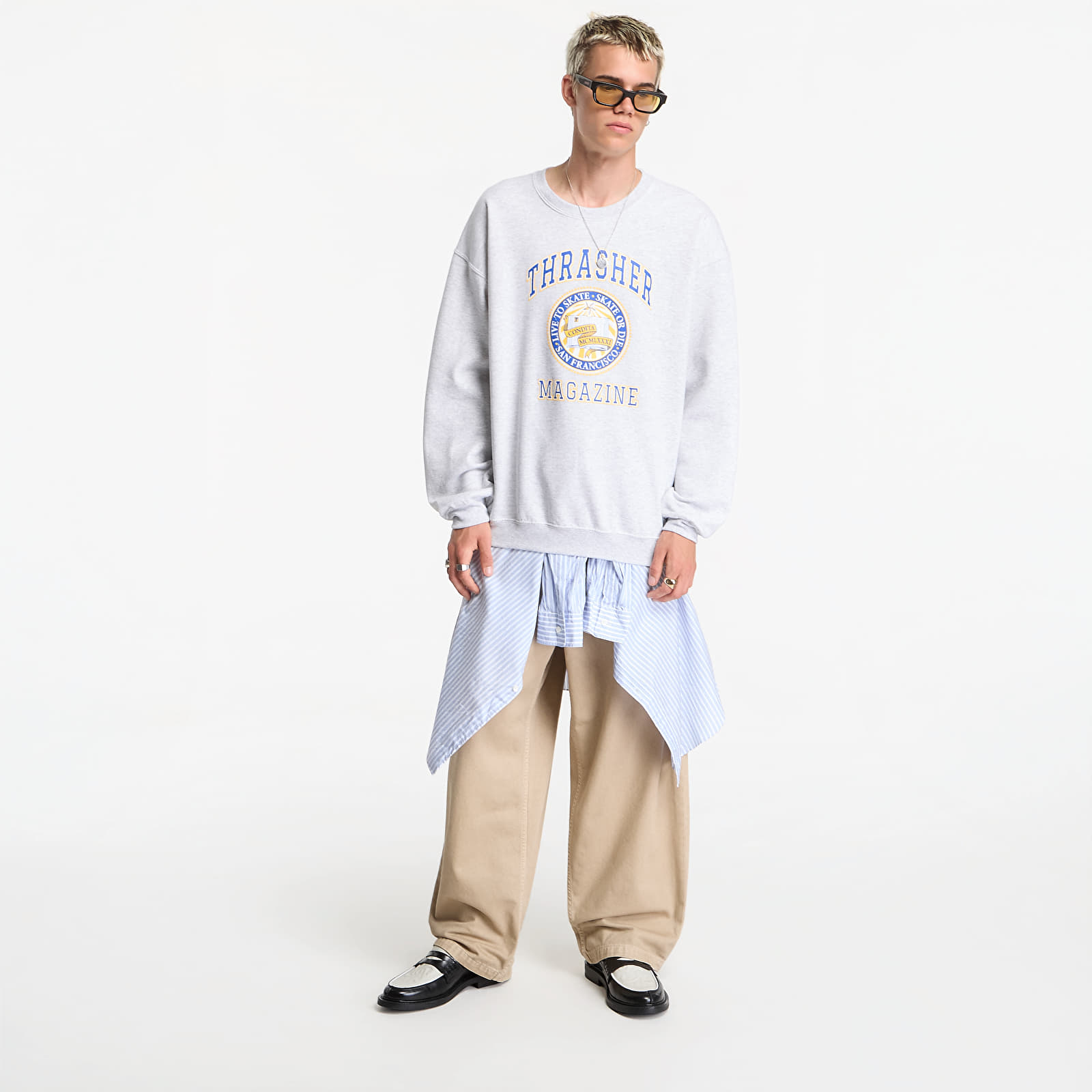Sweatshirts Thrasher Dropout Crewneck Grey