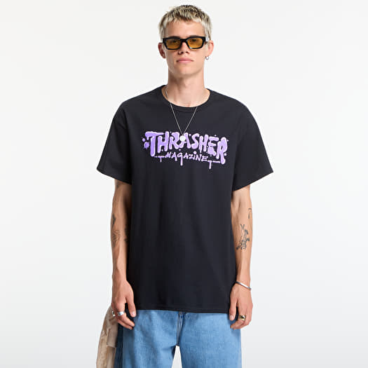 Thrasher Wet Paint T-Shirt Black