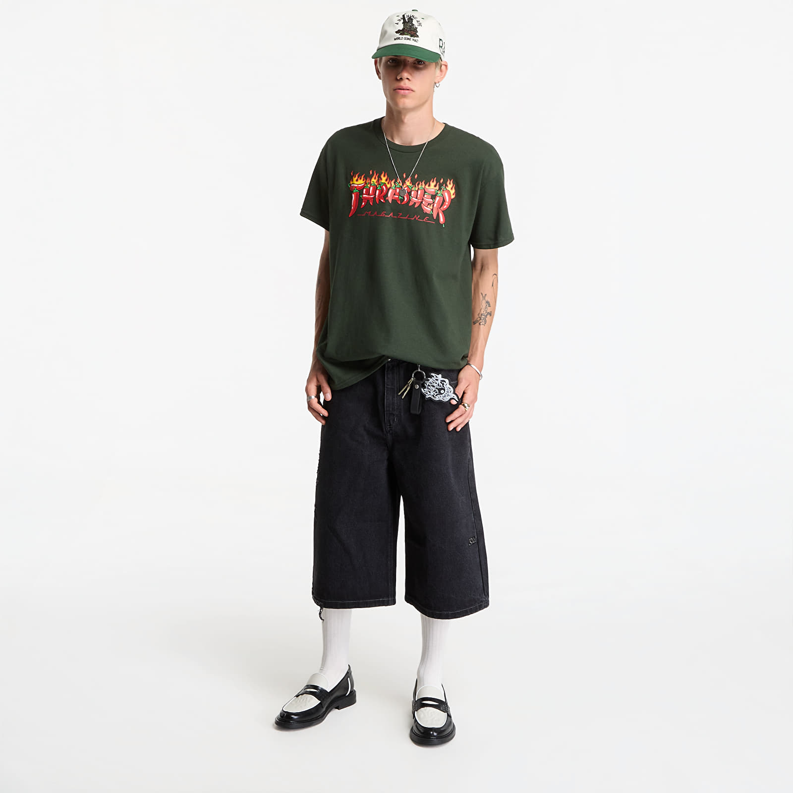 Trička Thrasher Fuego T-Shirt Green