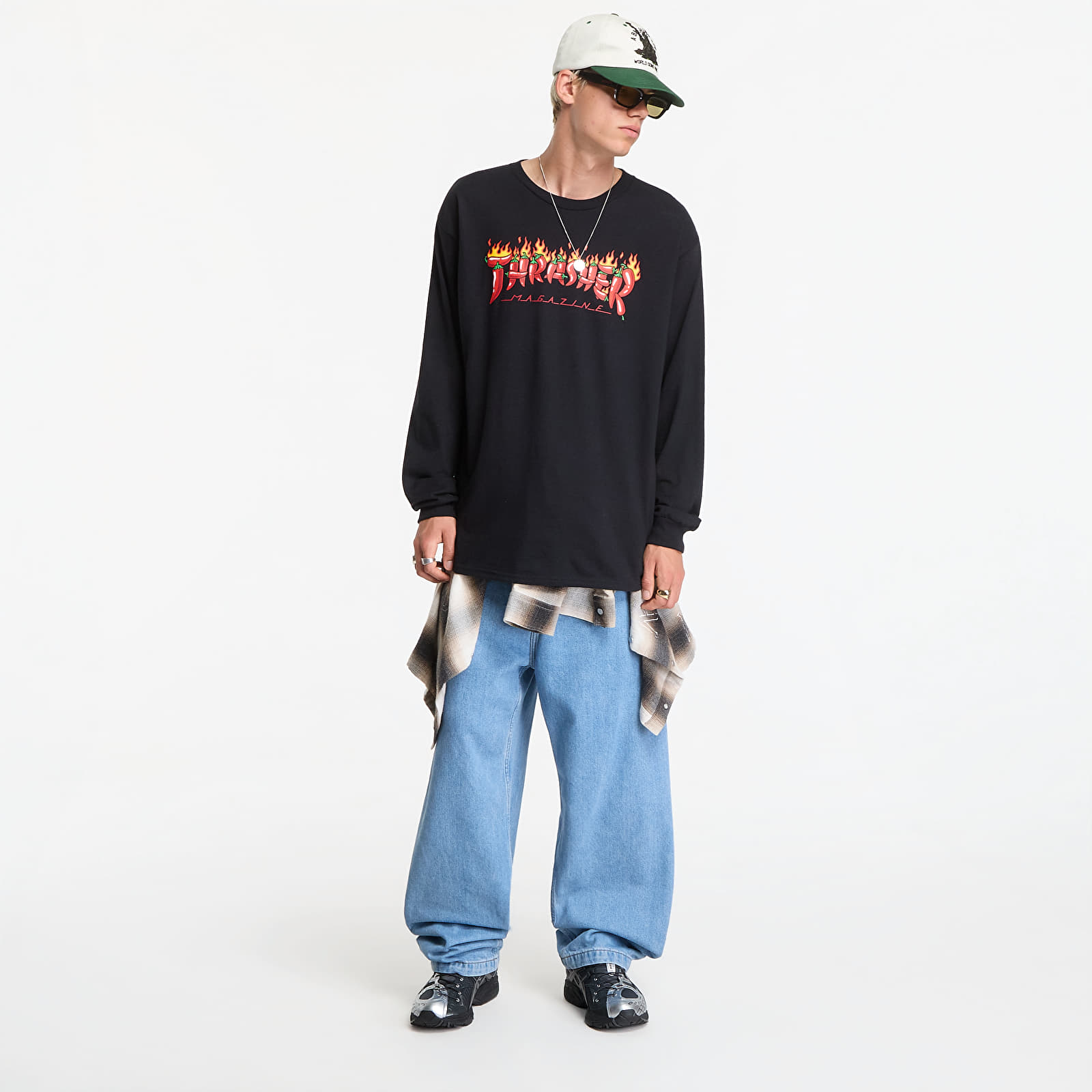 Футболки Thrasher Fuego Longsleeve Black
