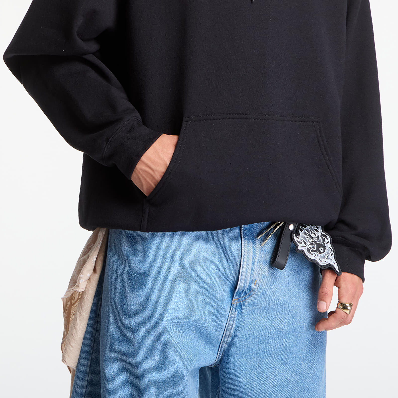 Mikiny Thrasher Fuego Hoodie Black