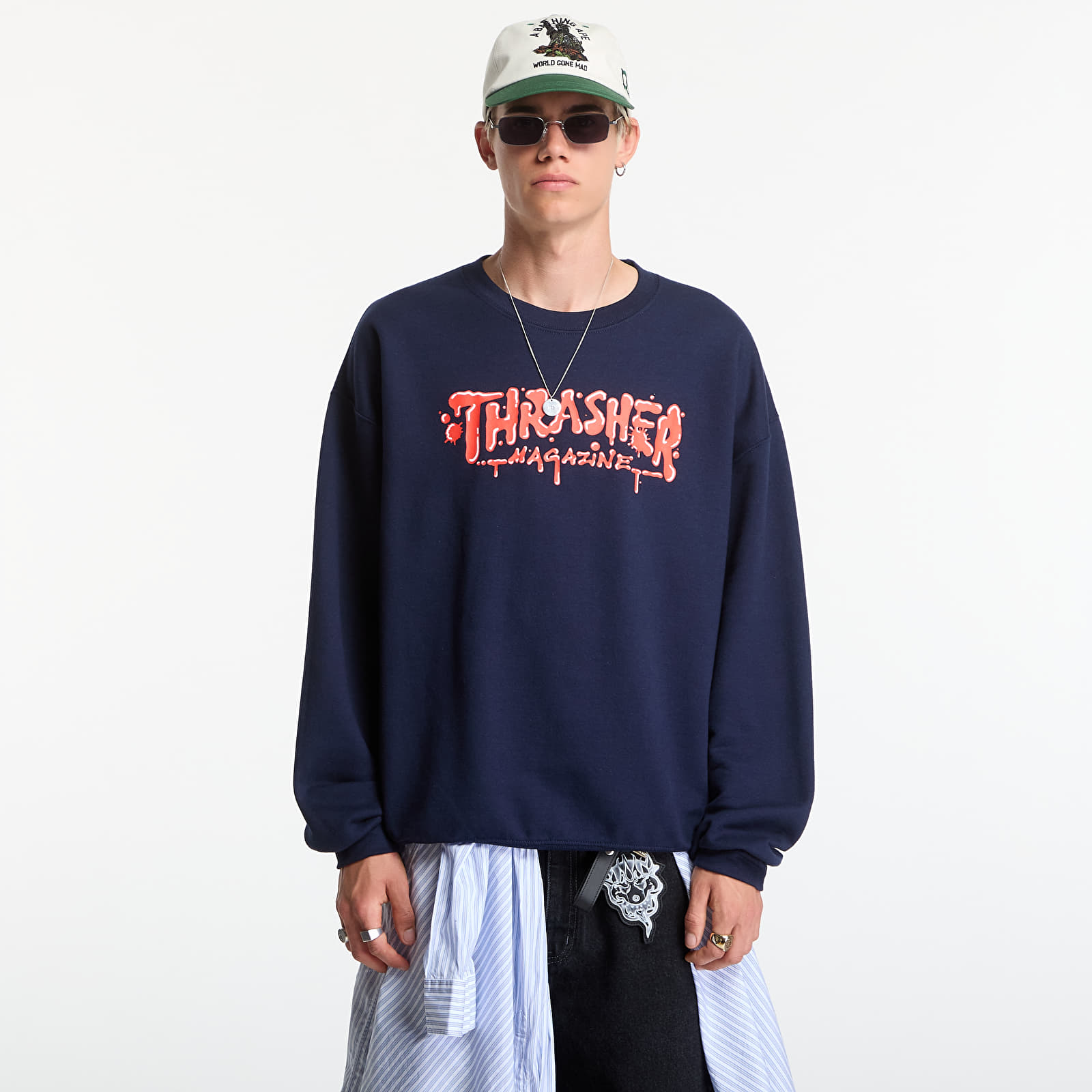 Kapucnis pulóverek és pulcsik Thrasher Wet Paint Crewneck Blue