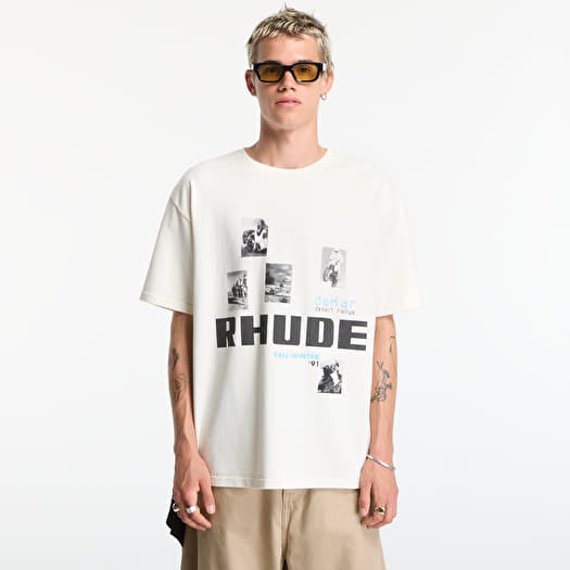 Футболка Rhude Winter 91 Rallye Tee Vintage White/ Black/ Blue