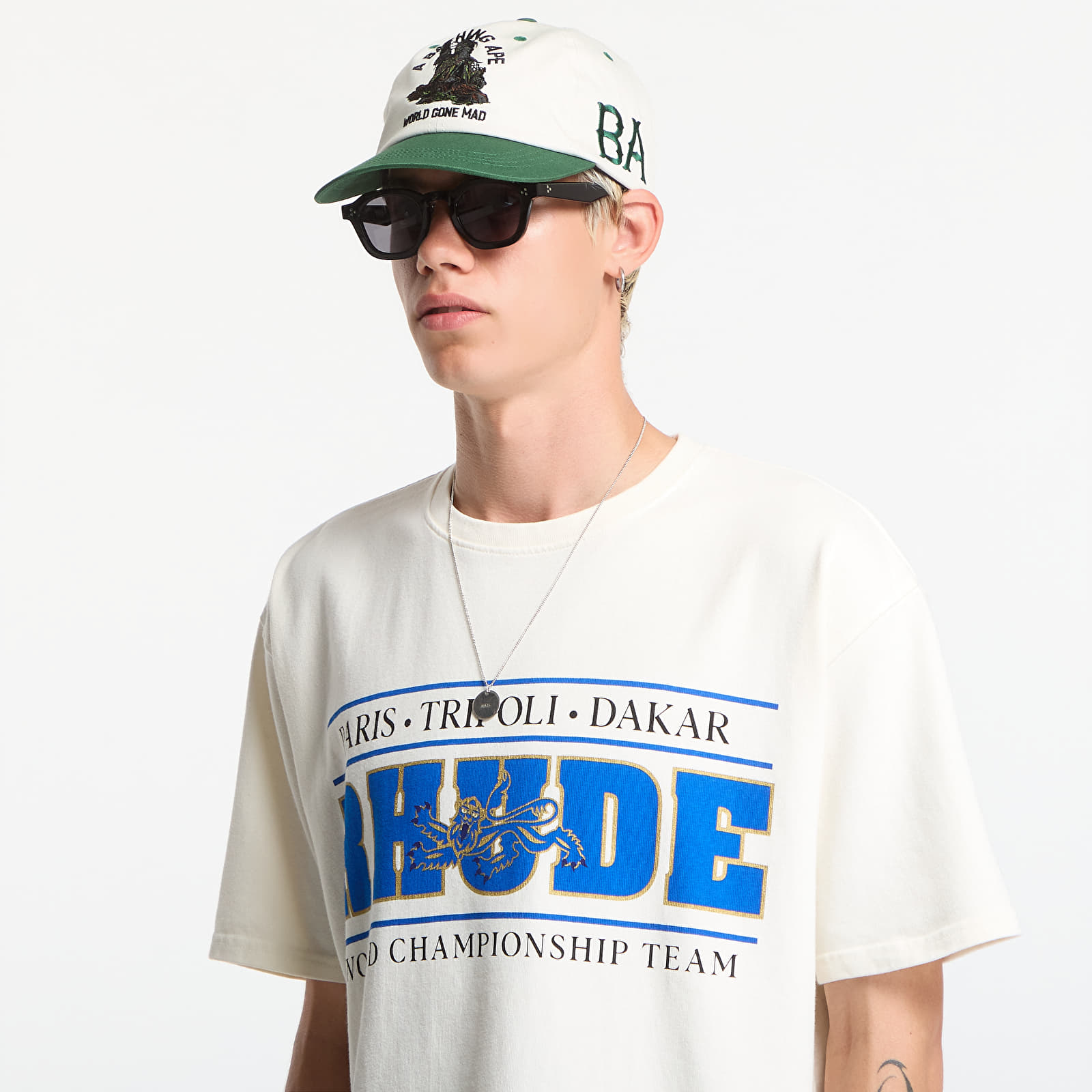 Men's T-shirts Rhude Chrono Tee Vintage White/ Blue