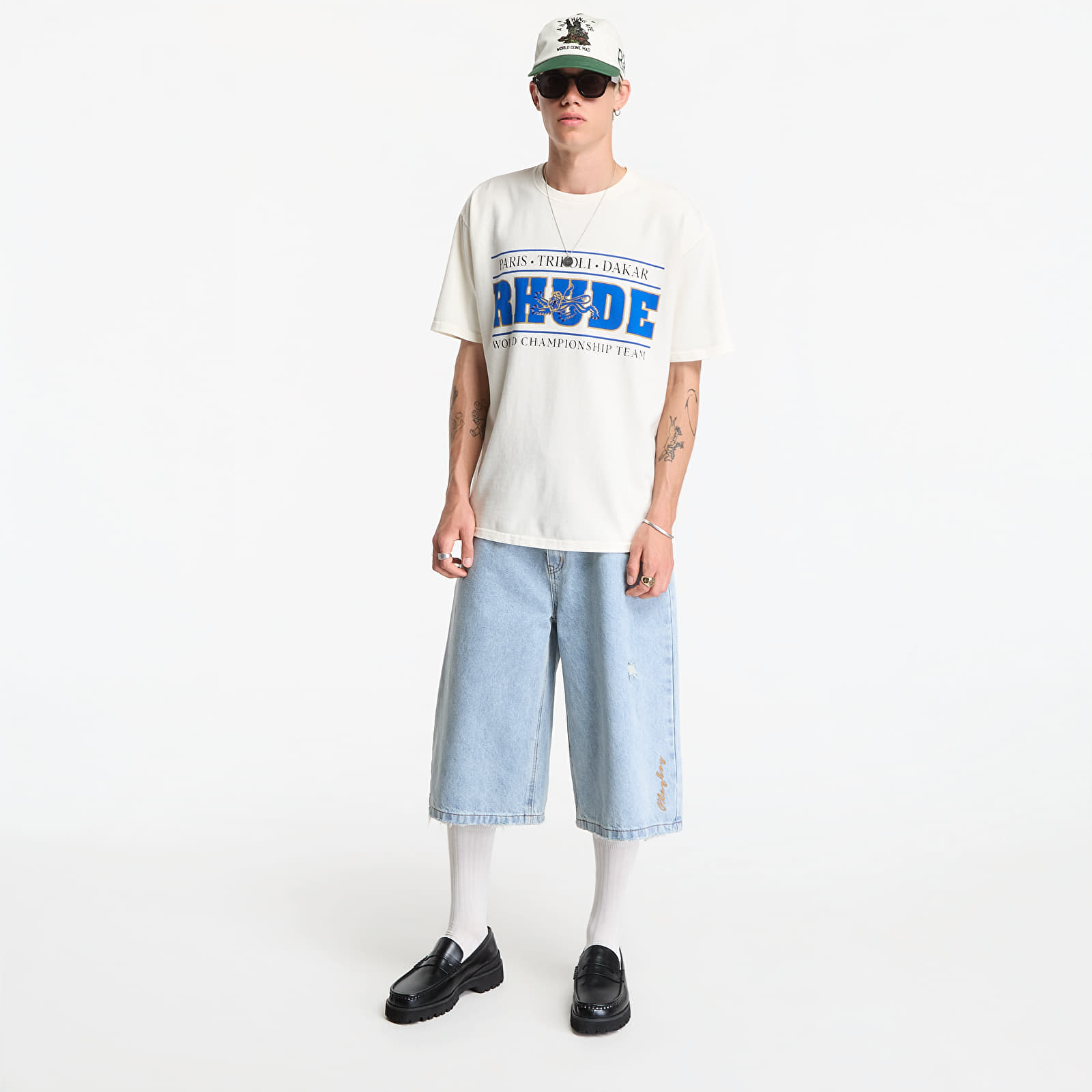 Men's T-shirts Rhude Chrono Tee Vintage White/ Blue