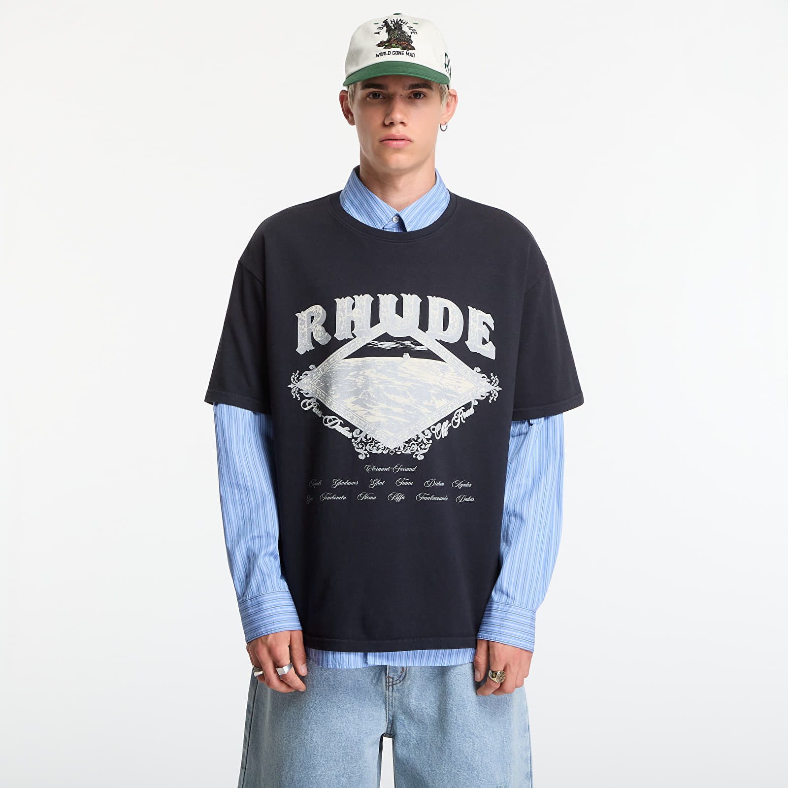 Футболки Rhude Dakar Convoy Tee Vintage Black/ Silver