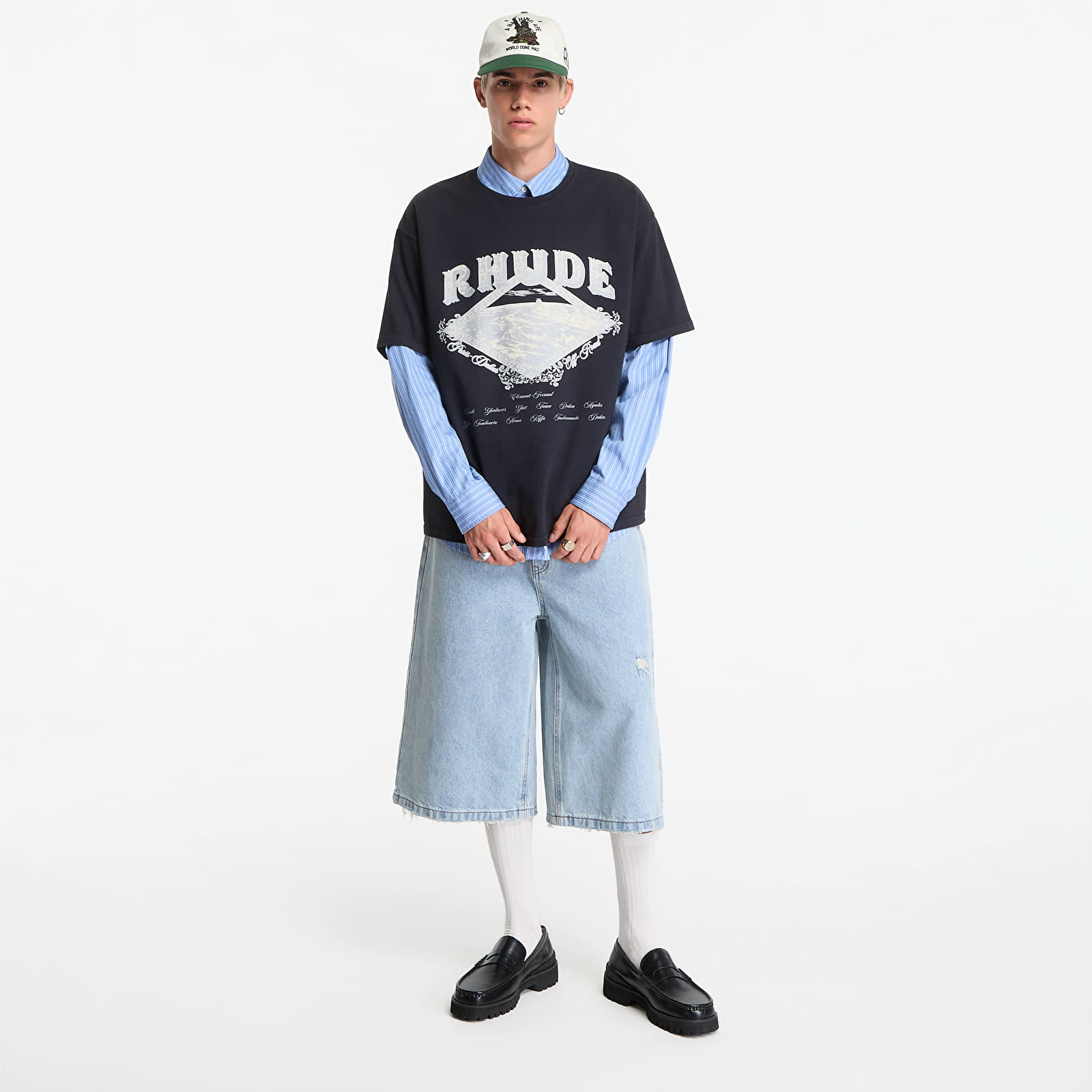 Футболки Rhude Dakar Convoy Tee Vintage Black/ Silver