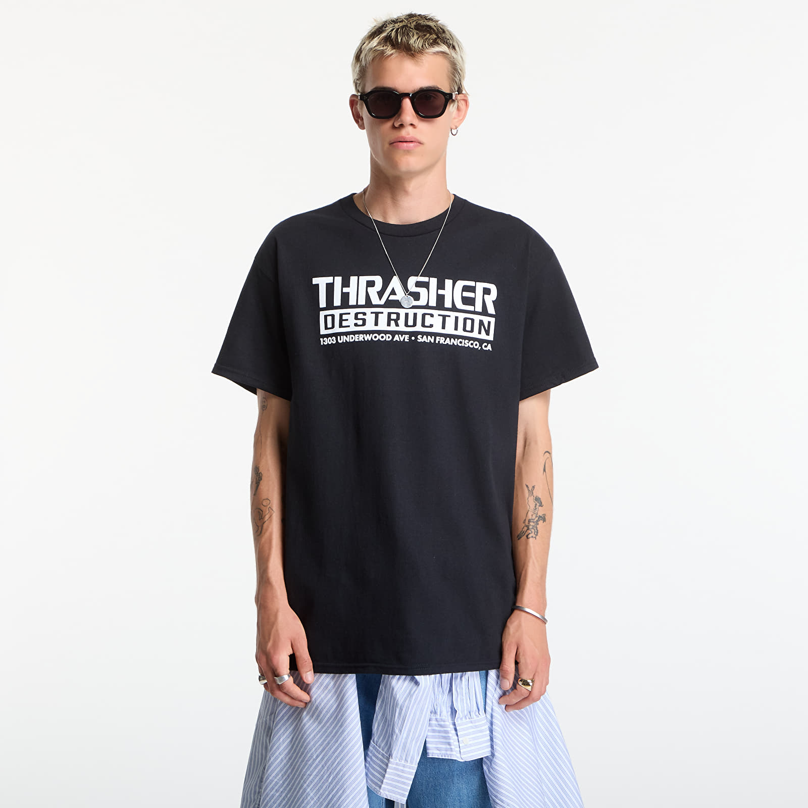 T-skjorter Thrasher Destruction T-Shirt Black