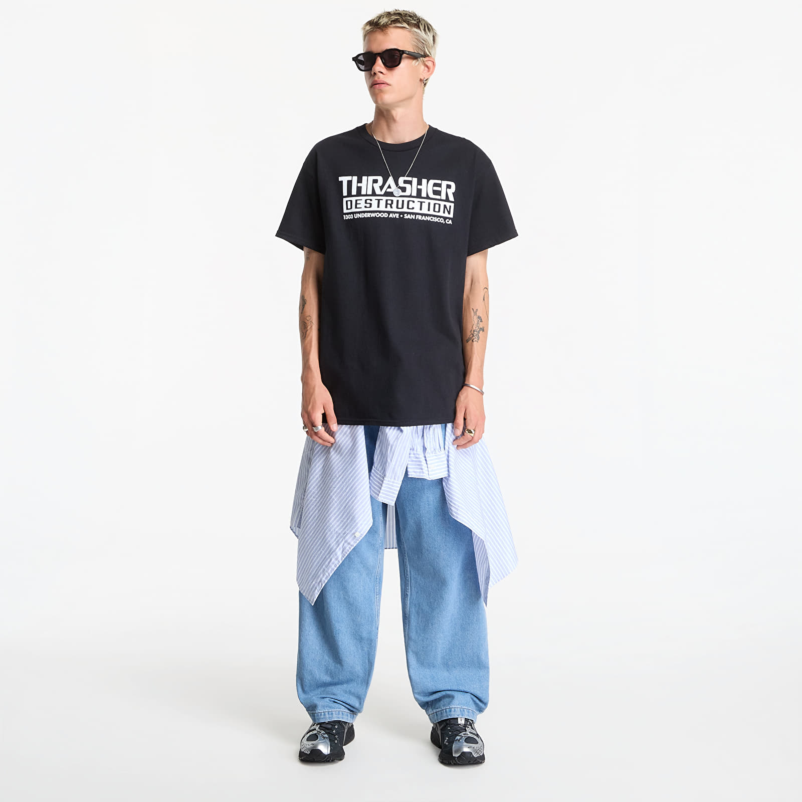 T-skjorter Thrasher Destruction T-Shirt Black