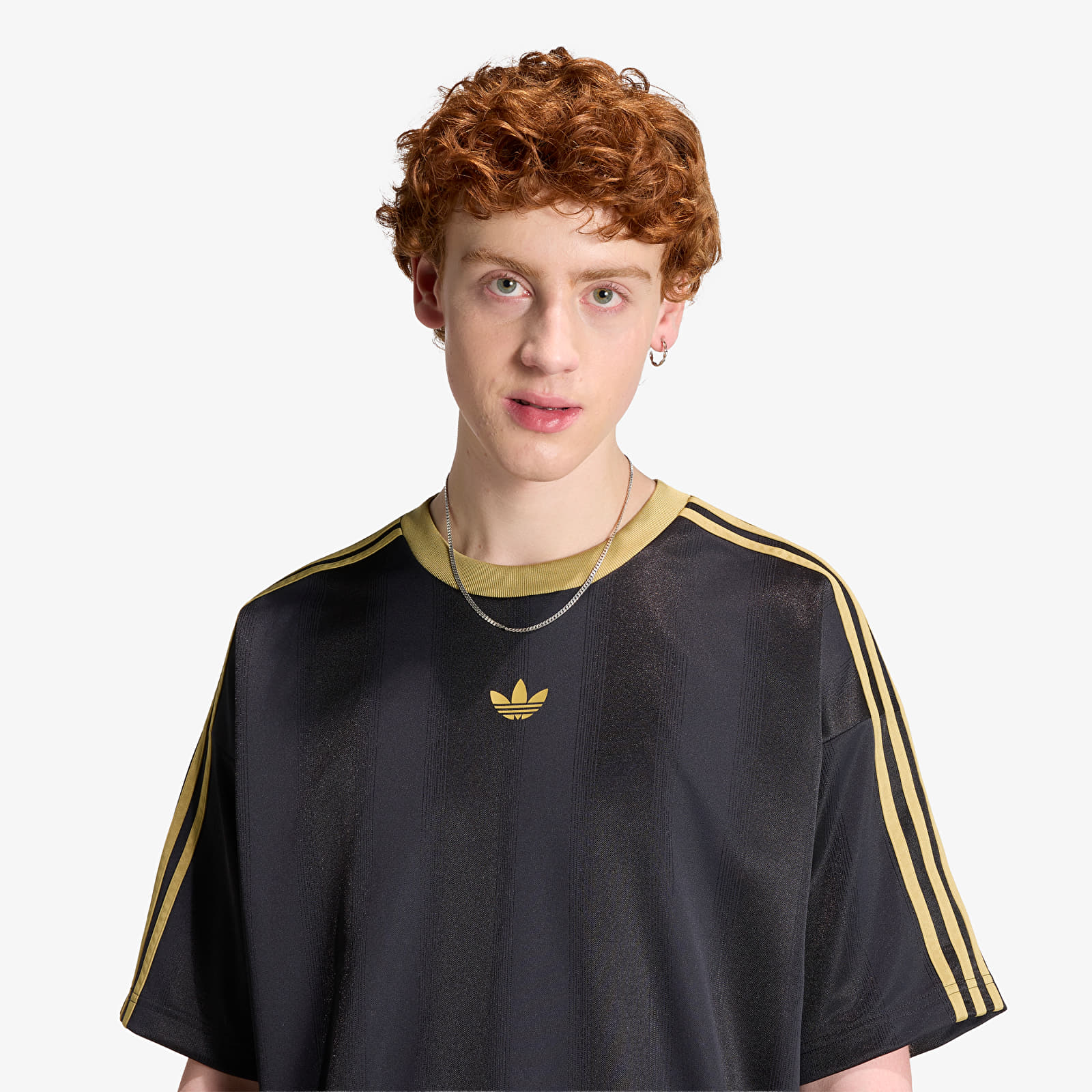 Vīriešu T-krekli adidas Adicolor Jacquard Jersey Black/ Dark Football Gold