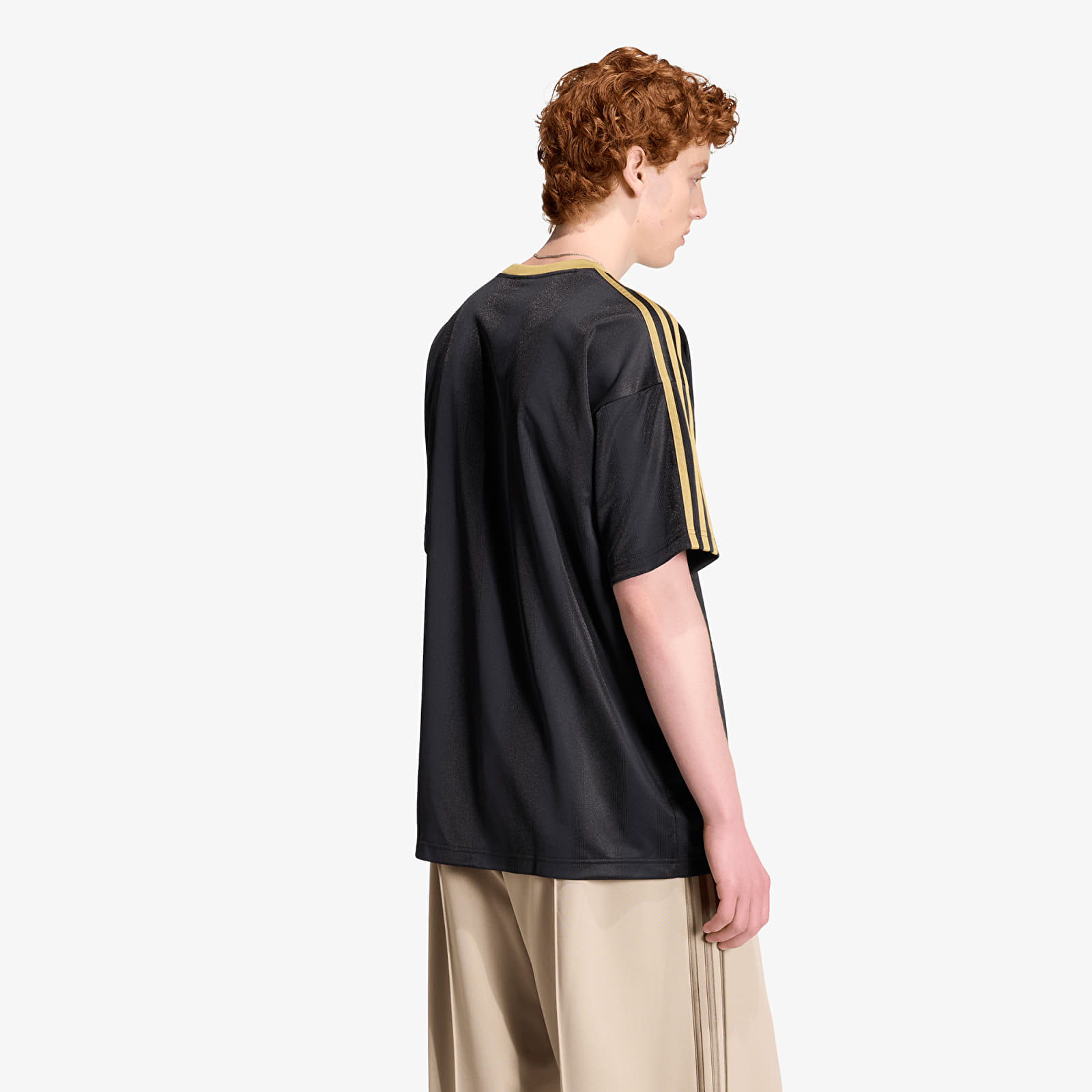Vīriešu T-krekli adidas Adicolor Jacquard Jersey Black/ Dark Football Gold
