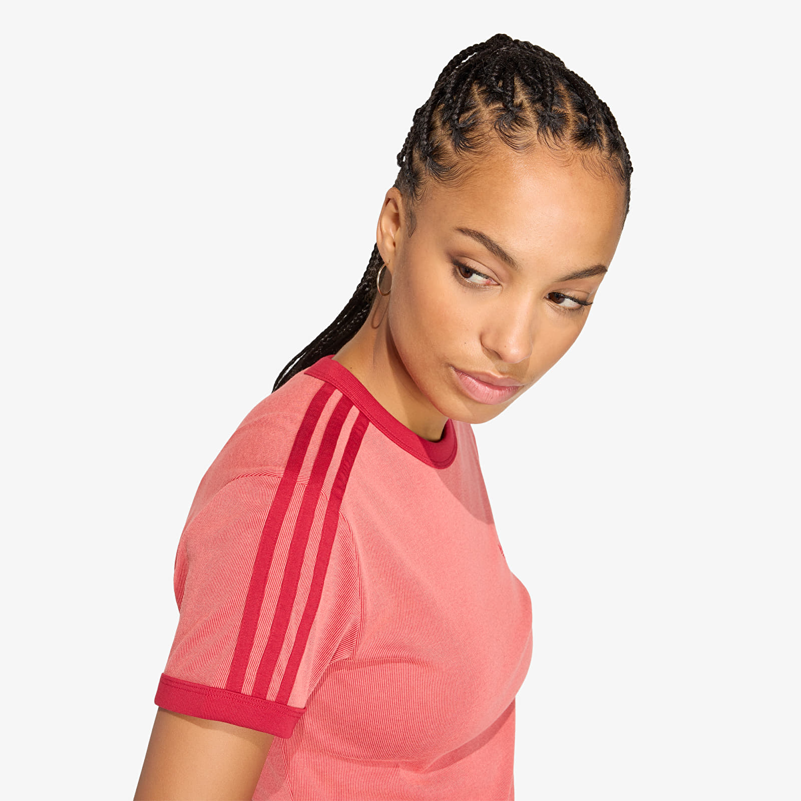 Дамски тениски adidas Heather 3s Cali T-Shirt Team Victory Red/ Preloved Scarlet/ Team Victory Red