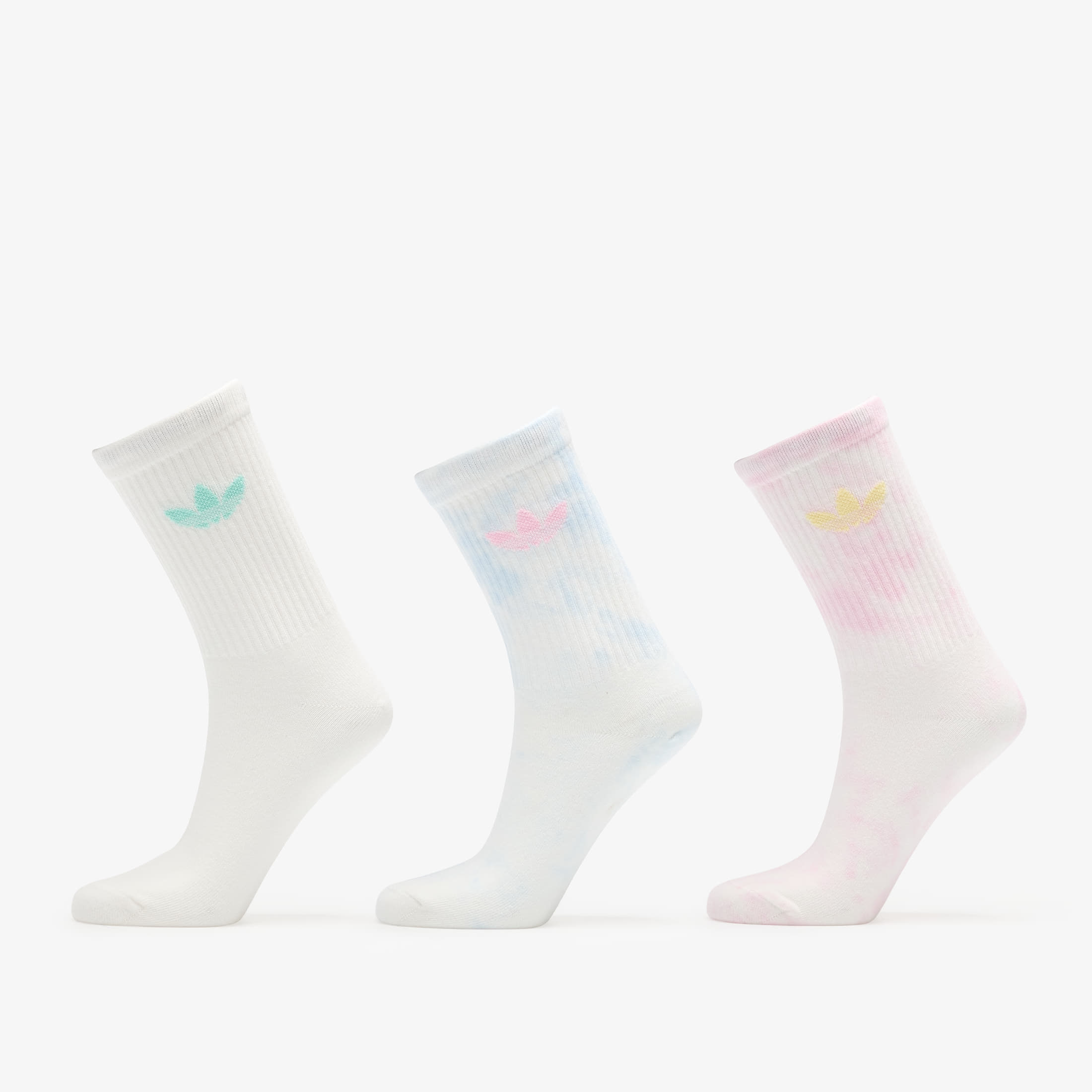 Чорапи adidas Tie Dye Crew Socks 3-Pack Off White/ Wonder Beige/ Dark Brown XS