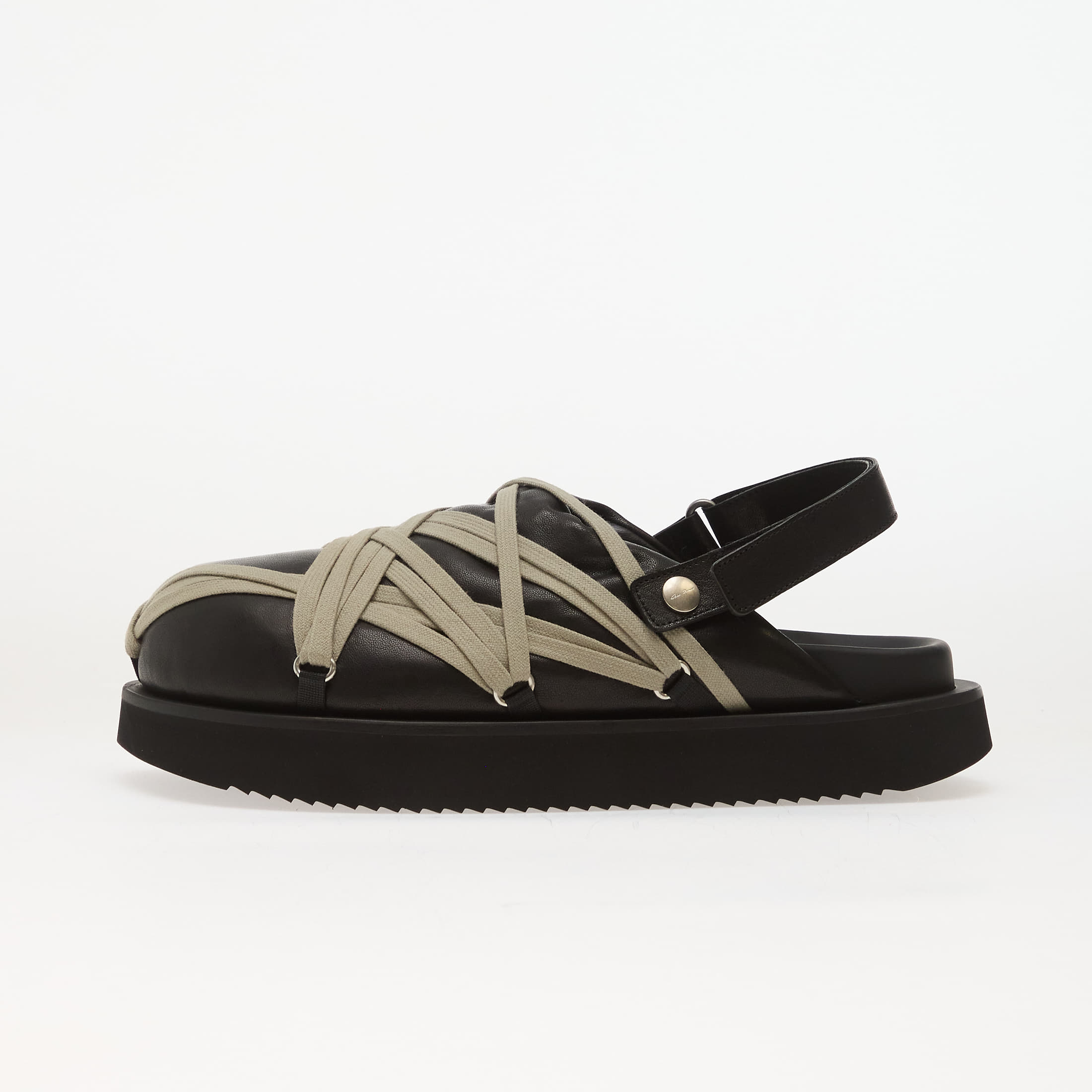 Сникърси Rick Owens DRKSHDW Leather Padded Sandals - Padded Megalace Platform Black/ Pearl EUR 42