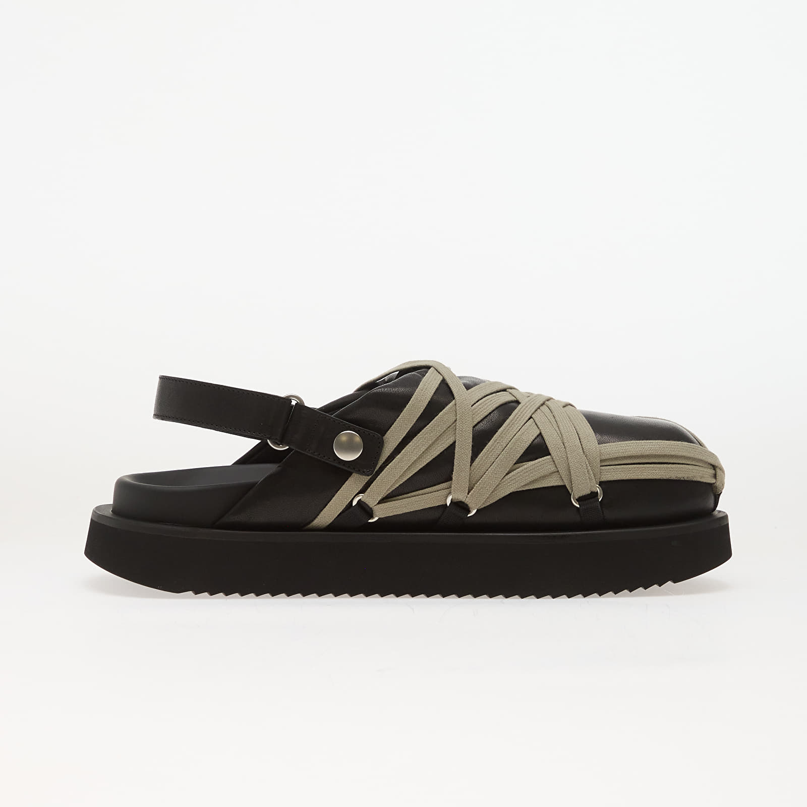 Men´s sandals Rick Owens Leather Padded Sandals - Padded Megalace Platform Black/ Pearl