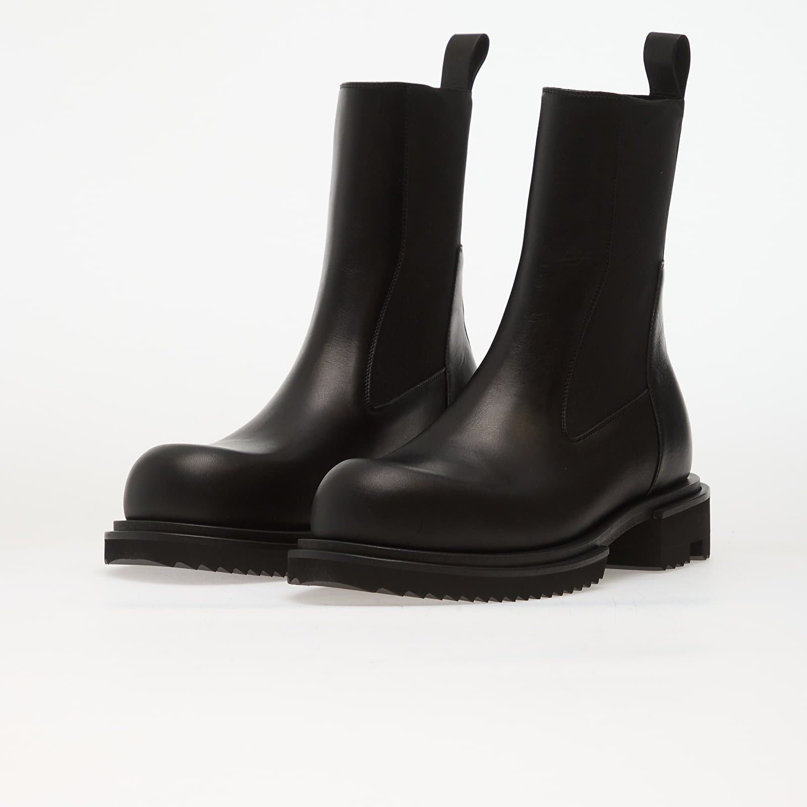 Scarpe uomo Rick Owens Leather Boots - Beatle Gabe Black