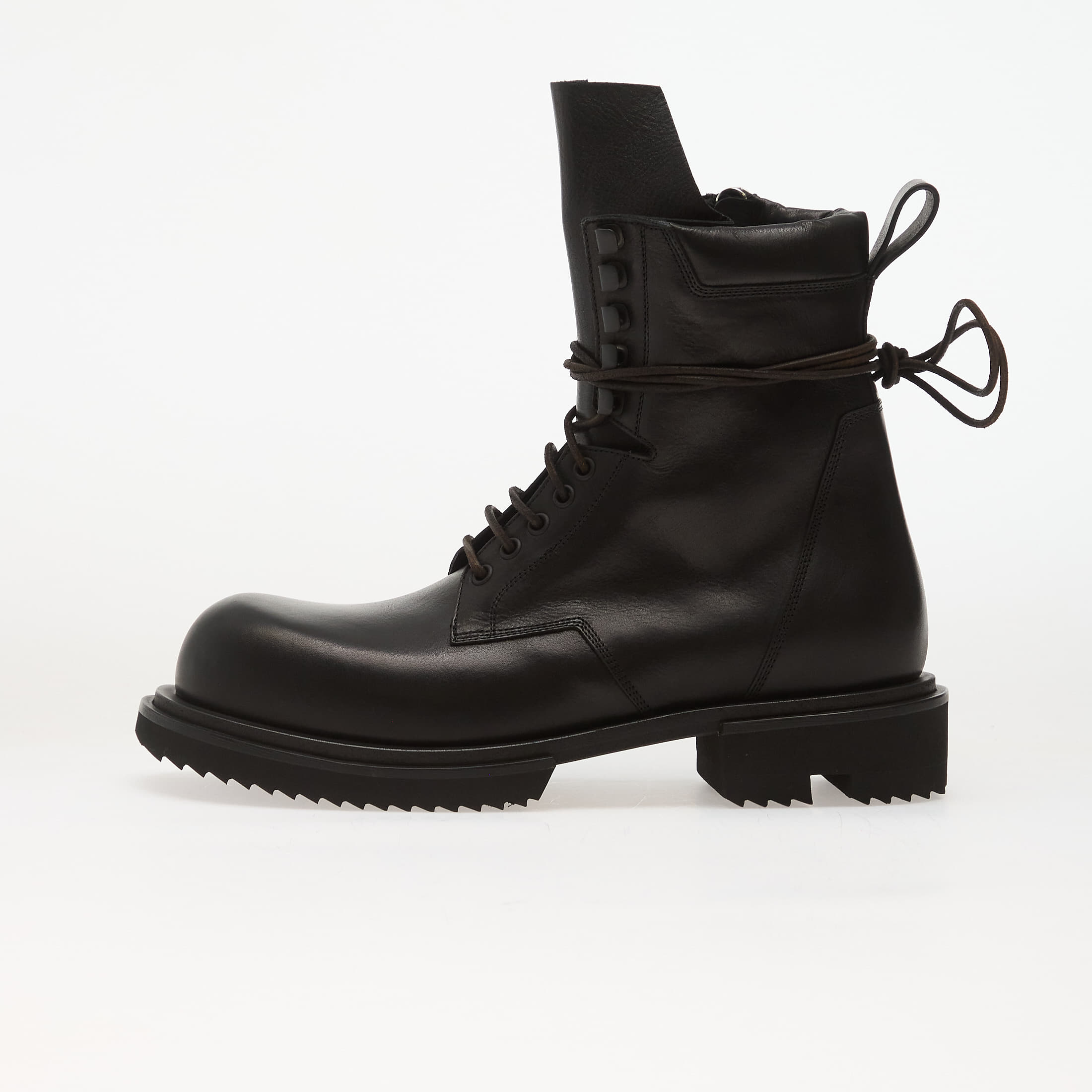 Shoes Rick Owens Leather Boots - Low Army Gabe Black 8