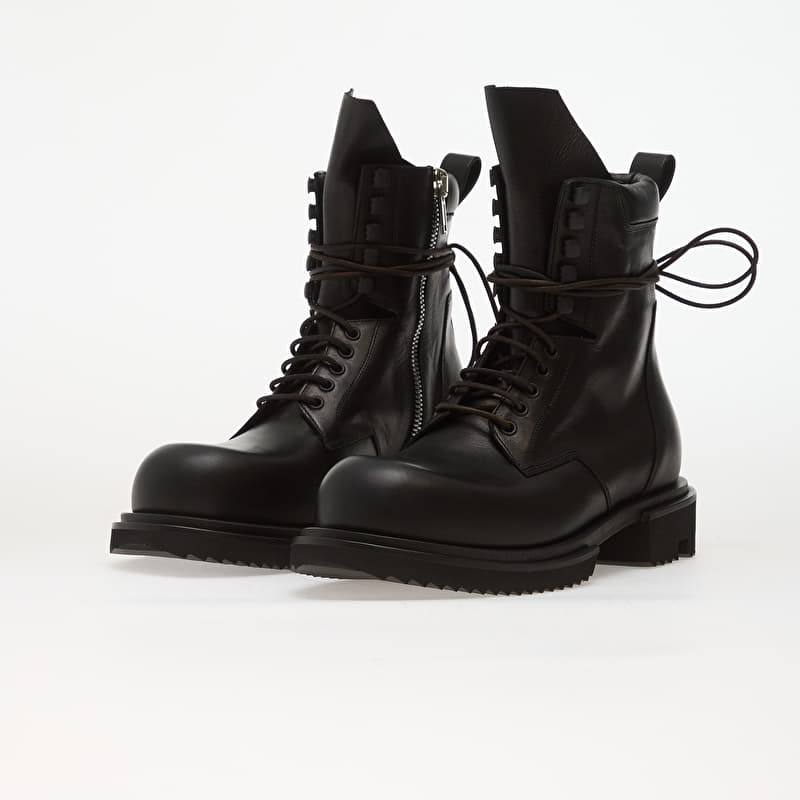 Men's shoes Rick Owens Leather Boots - Low Army Gabe Black