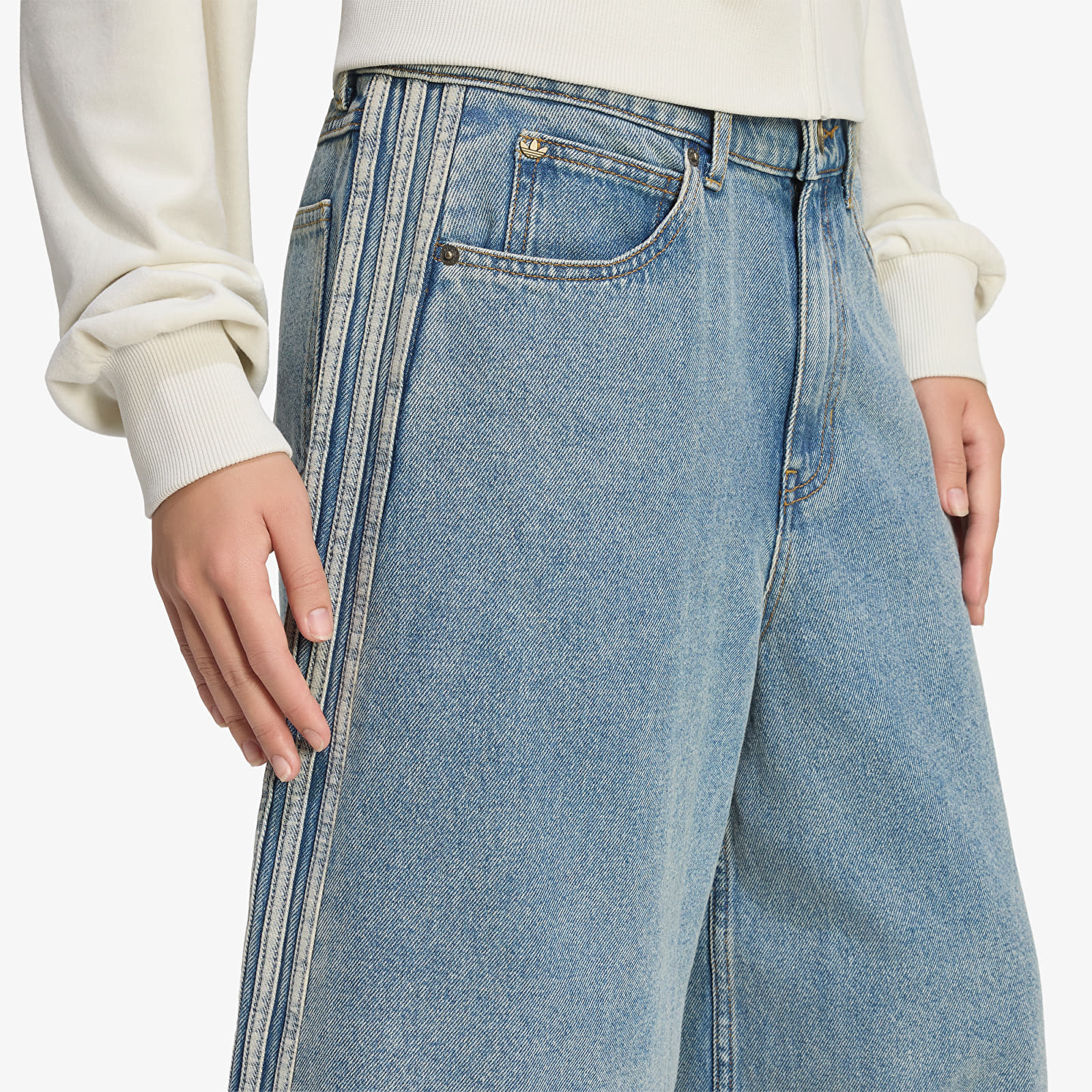 Шорты adidas Mid Rise Denim Jorts Worn Blue Denim