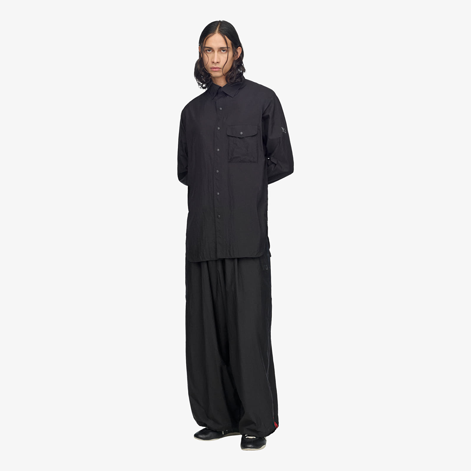 Overhemden voor heren Y-3 Gradient 3 Stripes Nylon Overshirt UNISEX Black