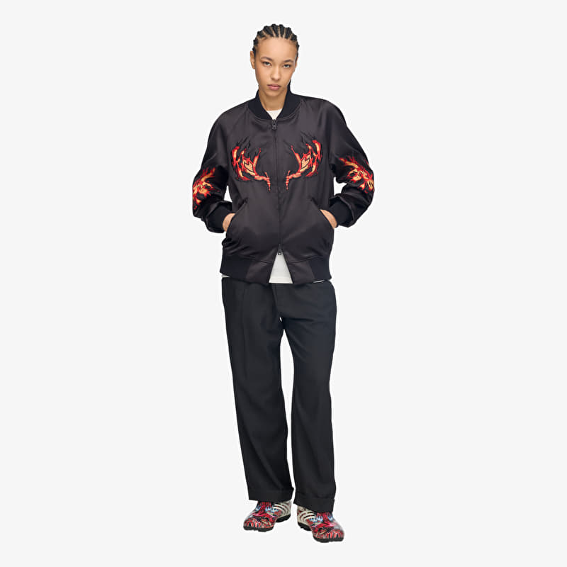 Jakke Y-3 Embroidered Graphic Satin Souvenir Jacket UNISEX Black