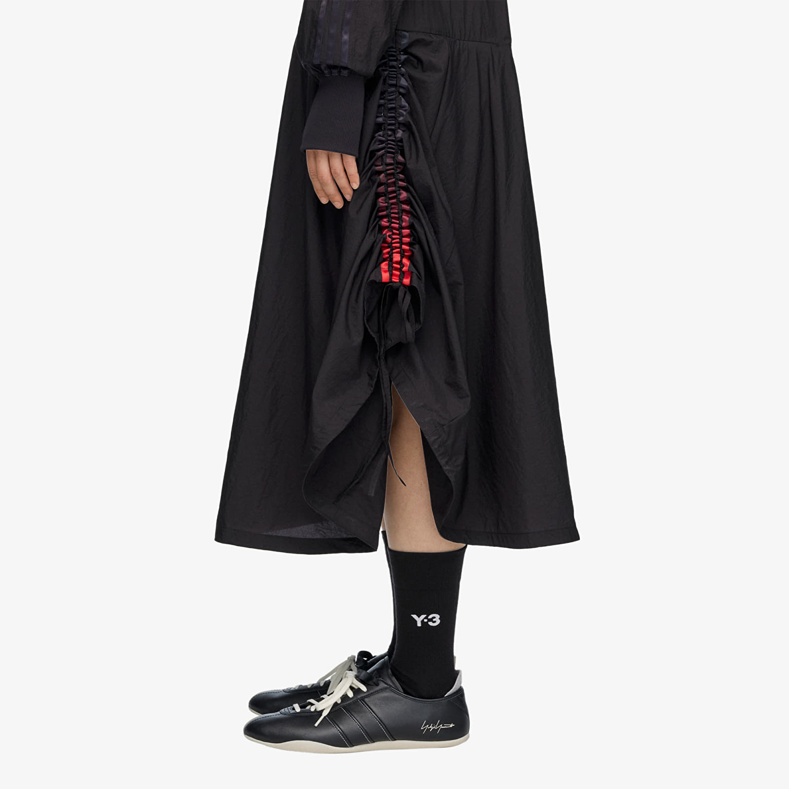 Šaty Y-3 Gradient 3 Stripes Nylon Track Dress Black