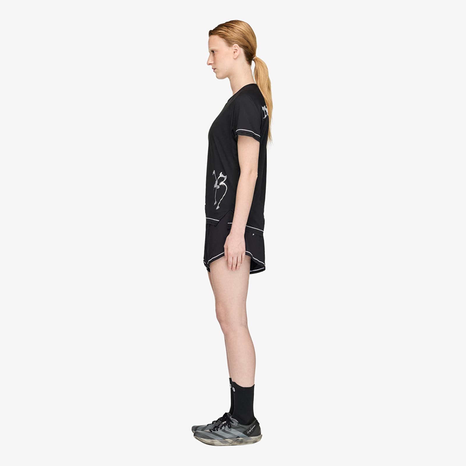 Women's shirts Y-3 x Chito Graphic Running Short Sleeve Tee Black