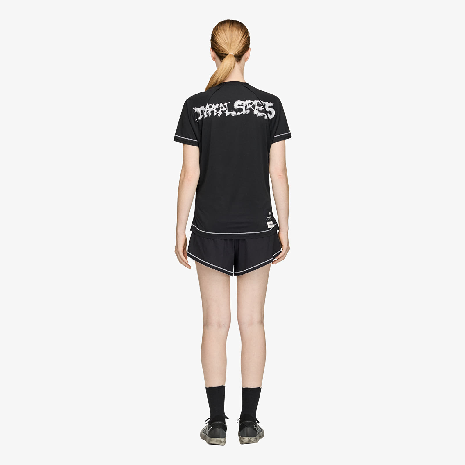 Women's shirts Y-3 x Chito Graphic Running Short Sleeve Tee Black