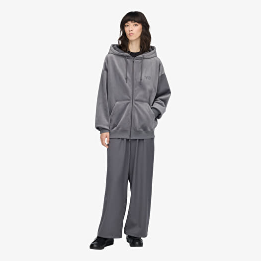 Sweatshirt Y-3 Velvet Corduroy Zip Hoodie UNISEX Grey Five