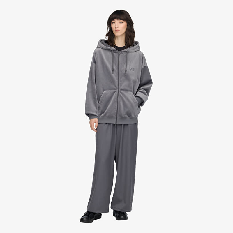 Sweatshirt Y-3 Velvet Corduroy Zip Hoodie UNISEX Grey Five