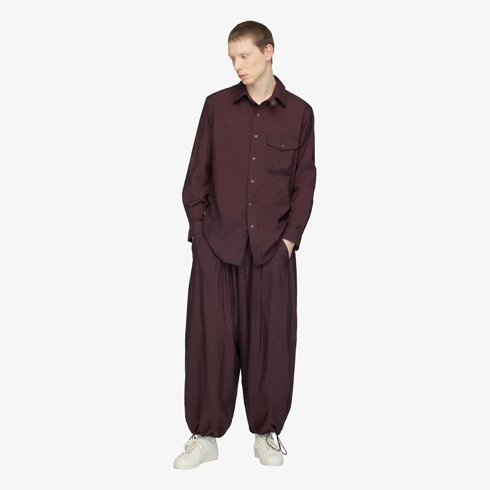 Hemden für Männer Y-3 Gradient 3 Stripes Nylon Overshirt UNISEX Night Red