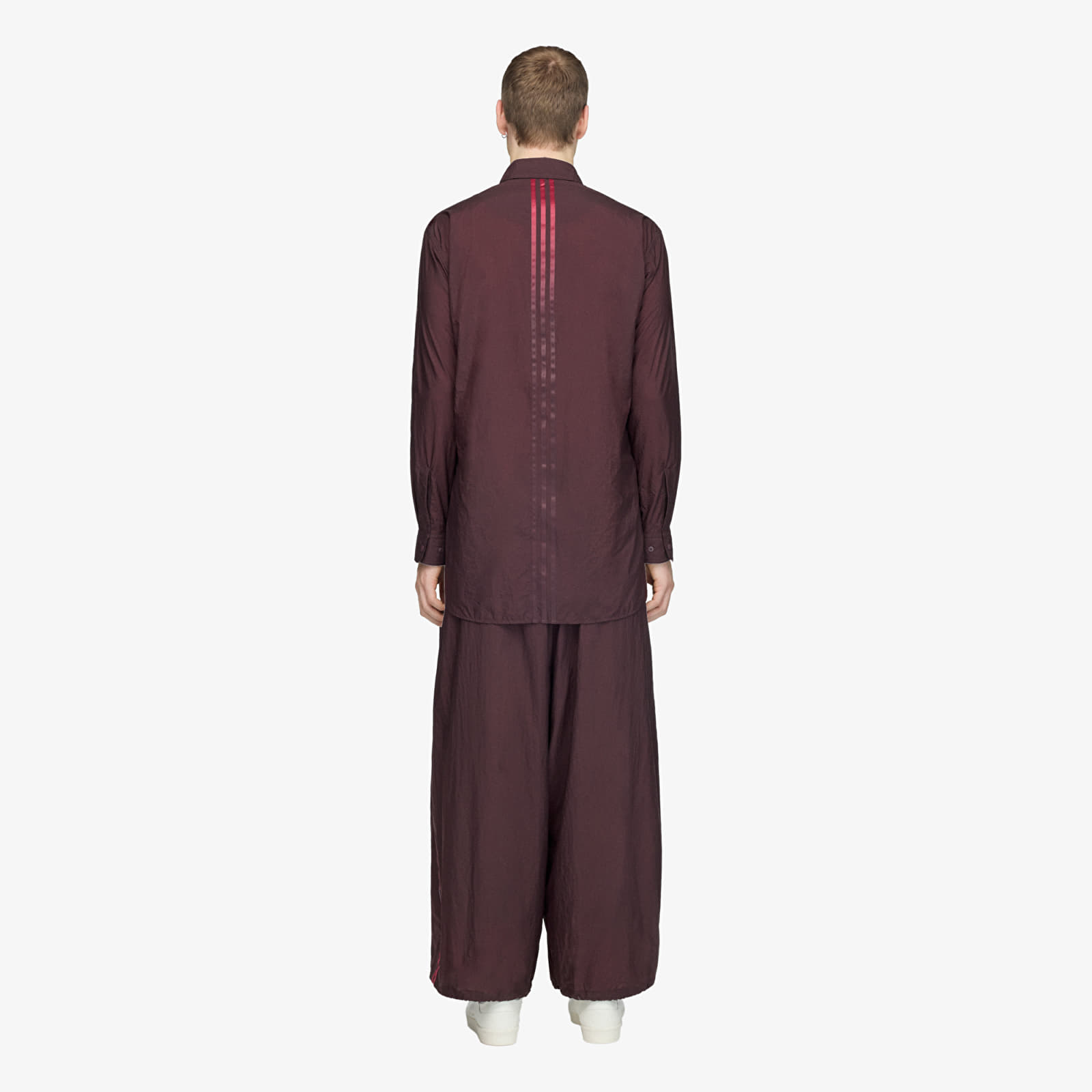 Hemden für Männer Y-3 Gradient 3 Stripes Nylon Overshirt UNISEX Night Red