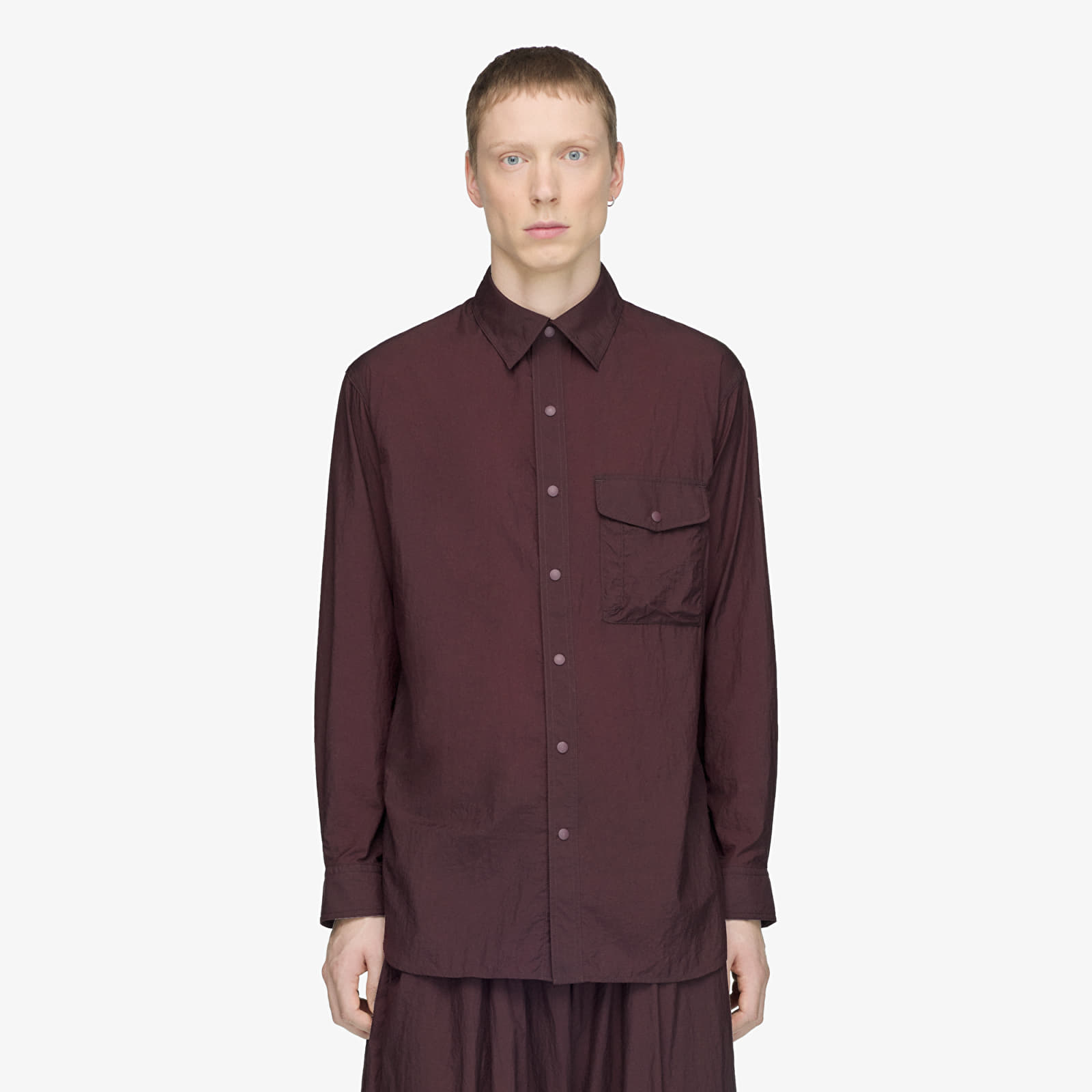 Hemden für Männer Y-3 Gradient 3 Stripes Nylon Overshirt UNISEX Night Red