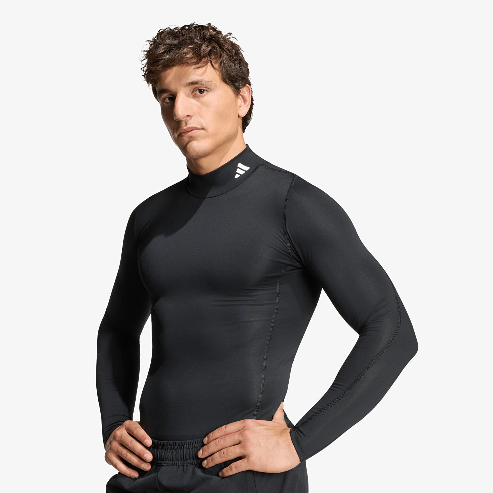 T-Shirts adidas Techfit Compression Training Mock Neck Long Sleeve T-Shirt Black